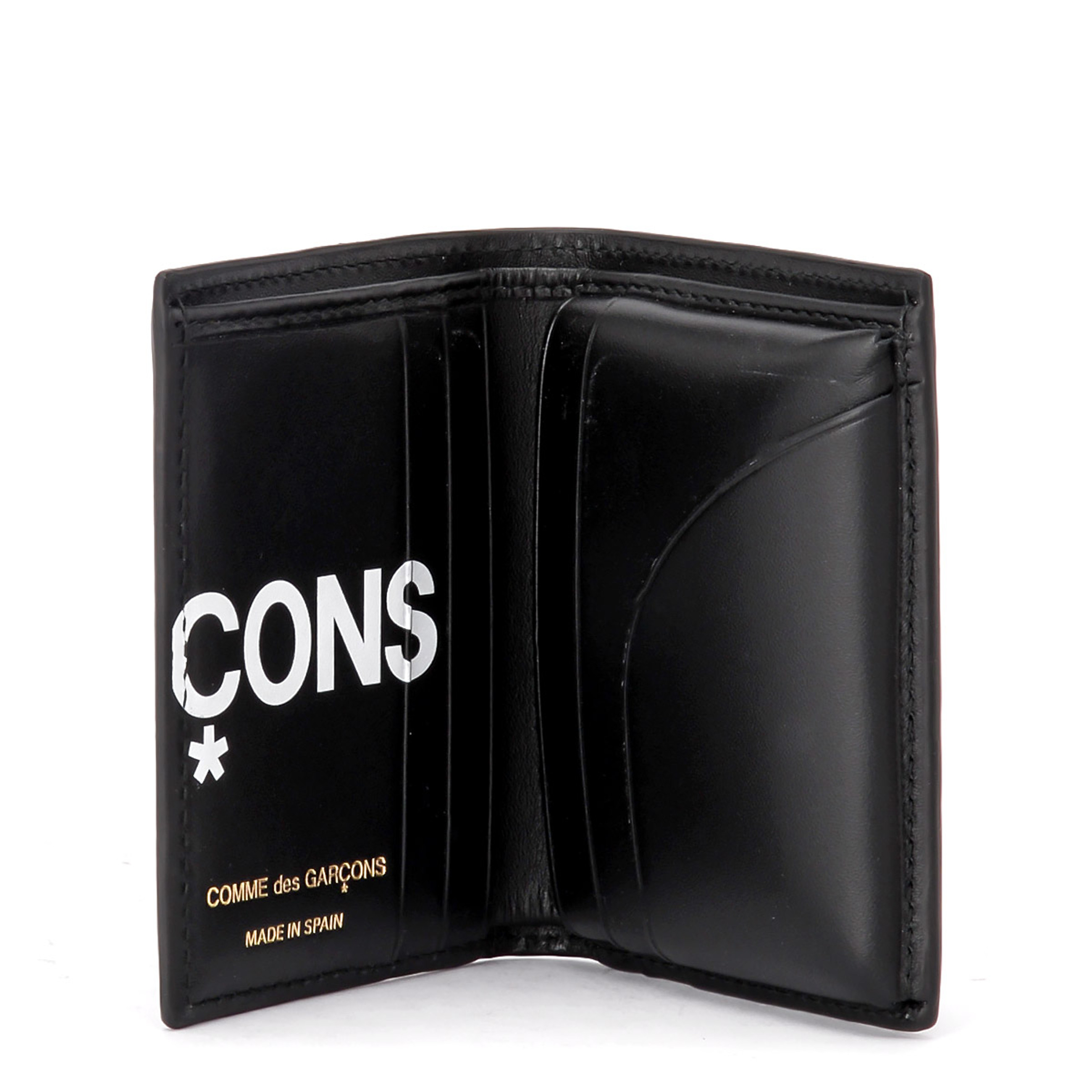 Wallets Comme Des Garçons Wallet Huge Logo in black leather