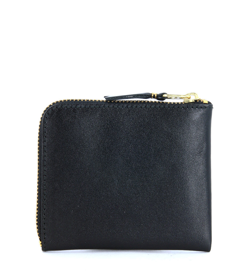 Bustina rettangolare Comme Des Garçons Wallet in pelle nera H-Brands