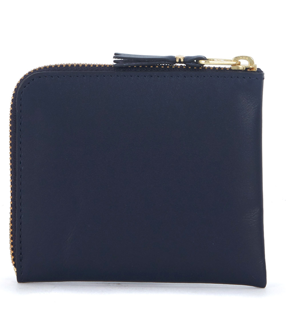 Comme Des Garçons Wallet navy blue leather | H-Brands