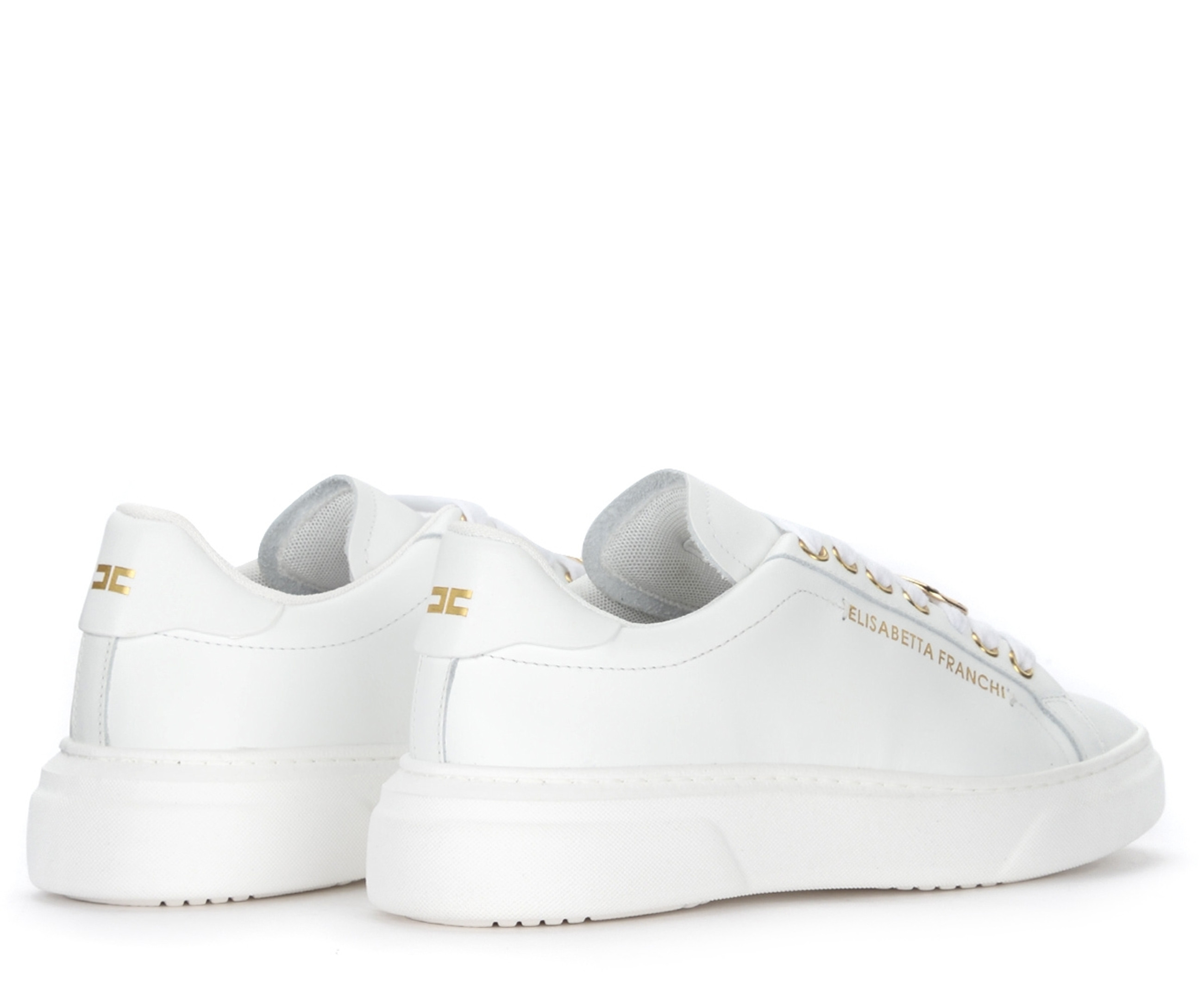 Sneaker Elisabetta Franchi white with maxi logo | H-Brands