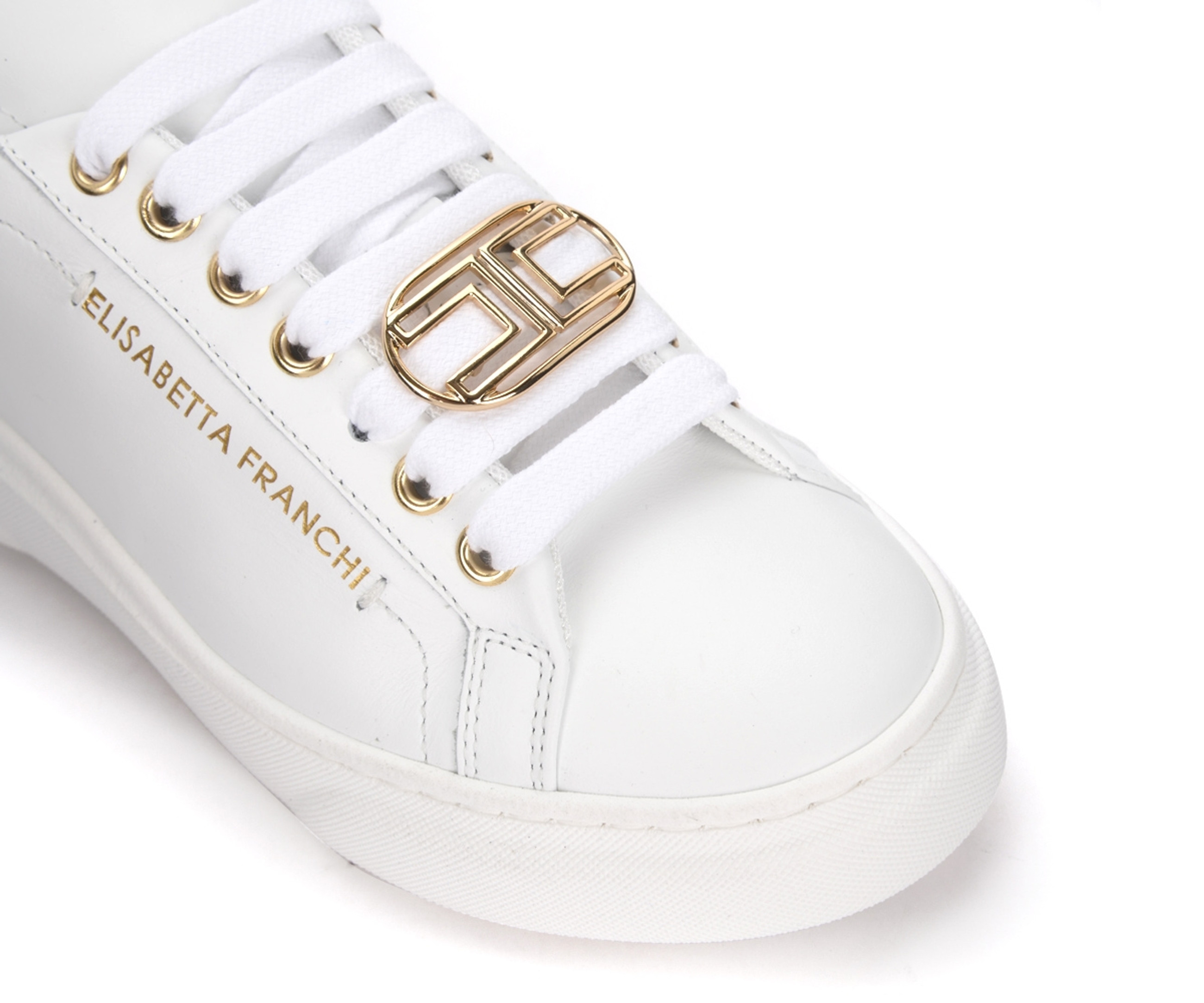 Sneaker Elisabetta Franchi white with maxi logo | H-Brands