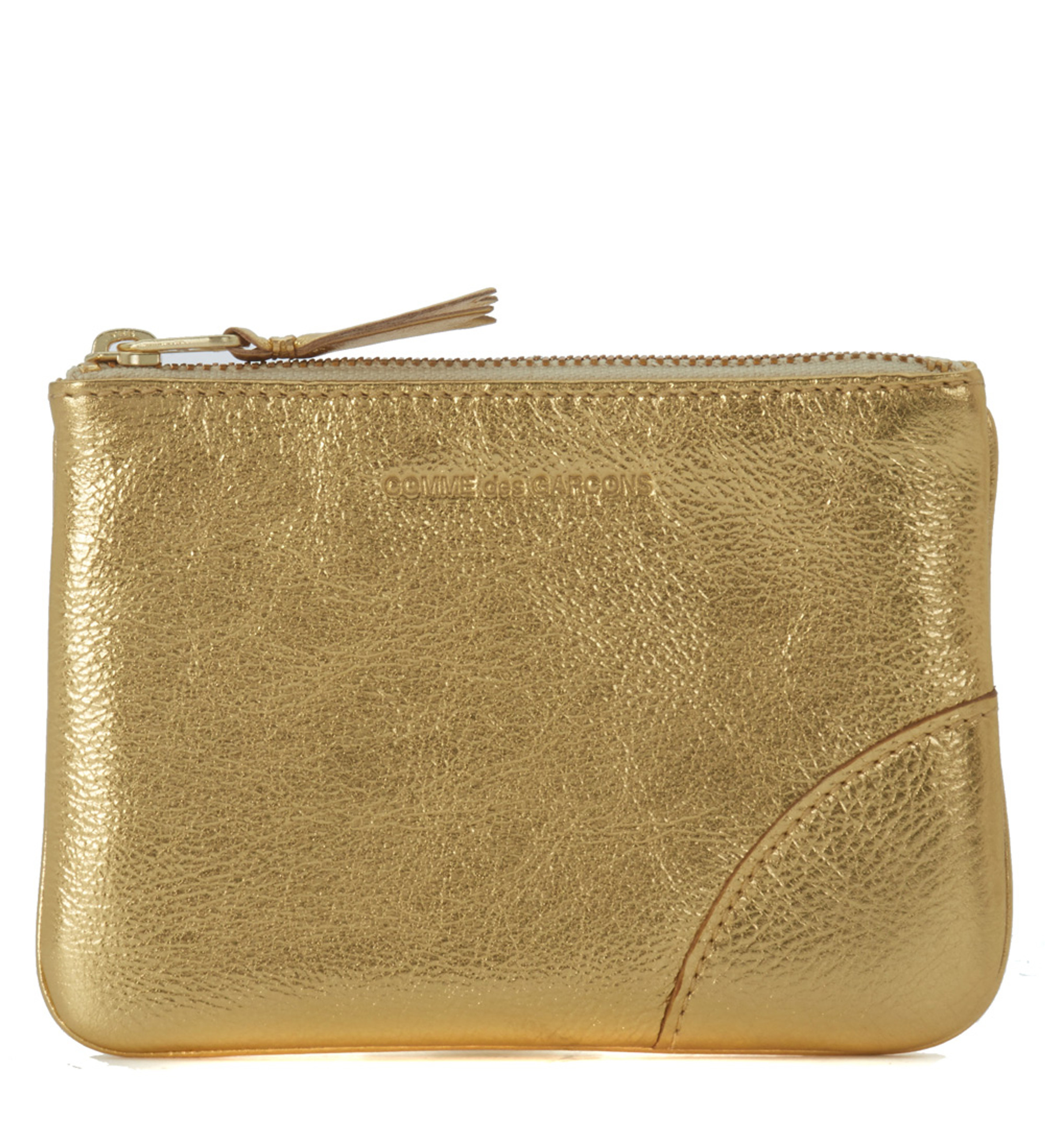 Comme des Garçons Wallet pouch in gold leather