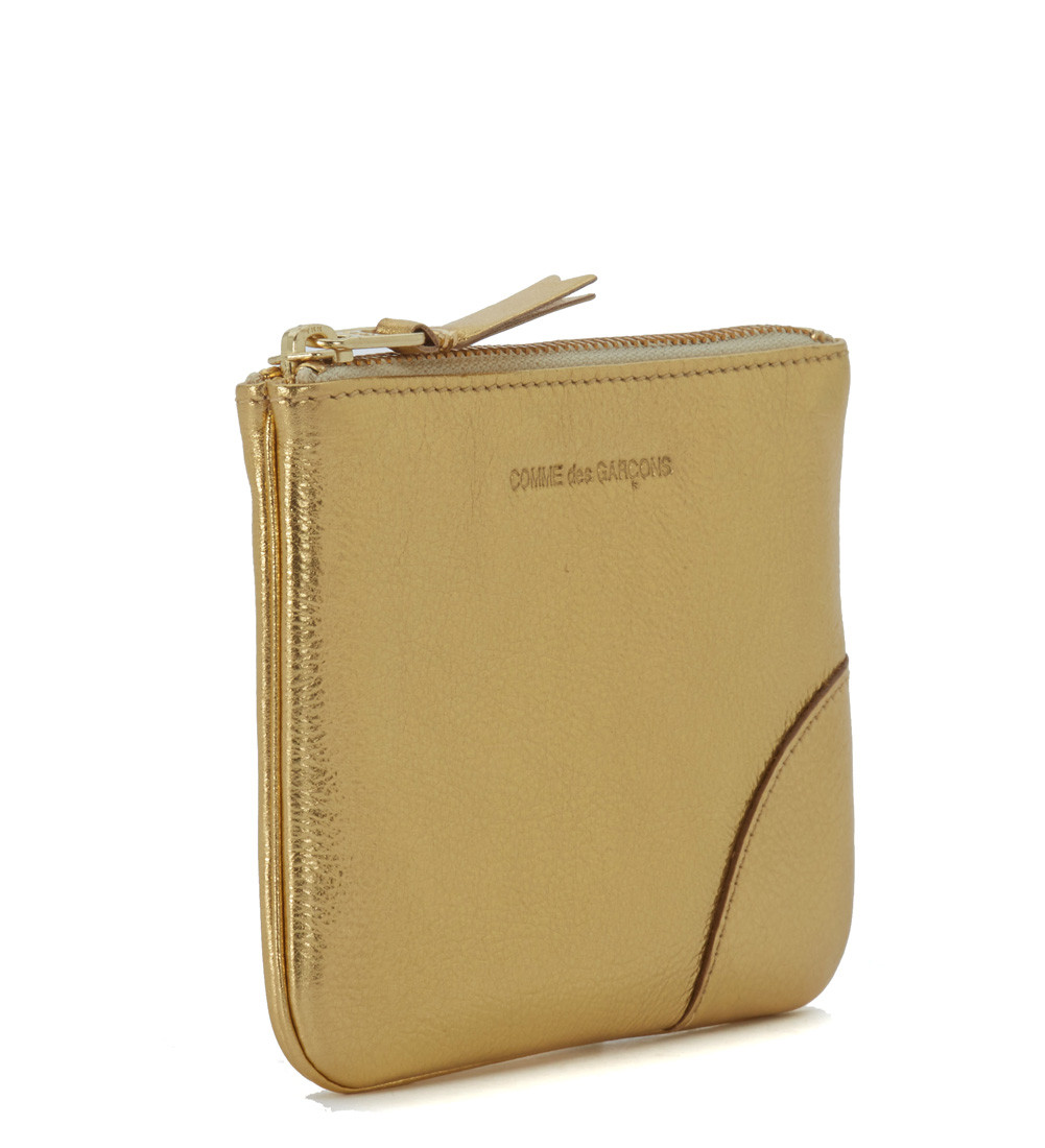 Bustina Wallet Comme des Garçons in pelle oro H-Brands