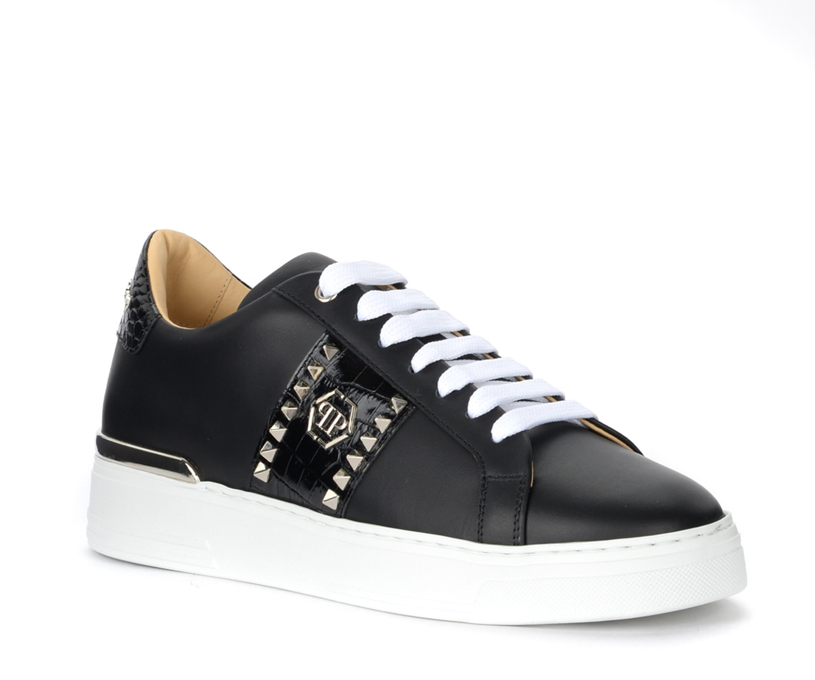 Lo-Top sneaker Philipp Plein Signature black leather | H-Brands