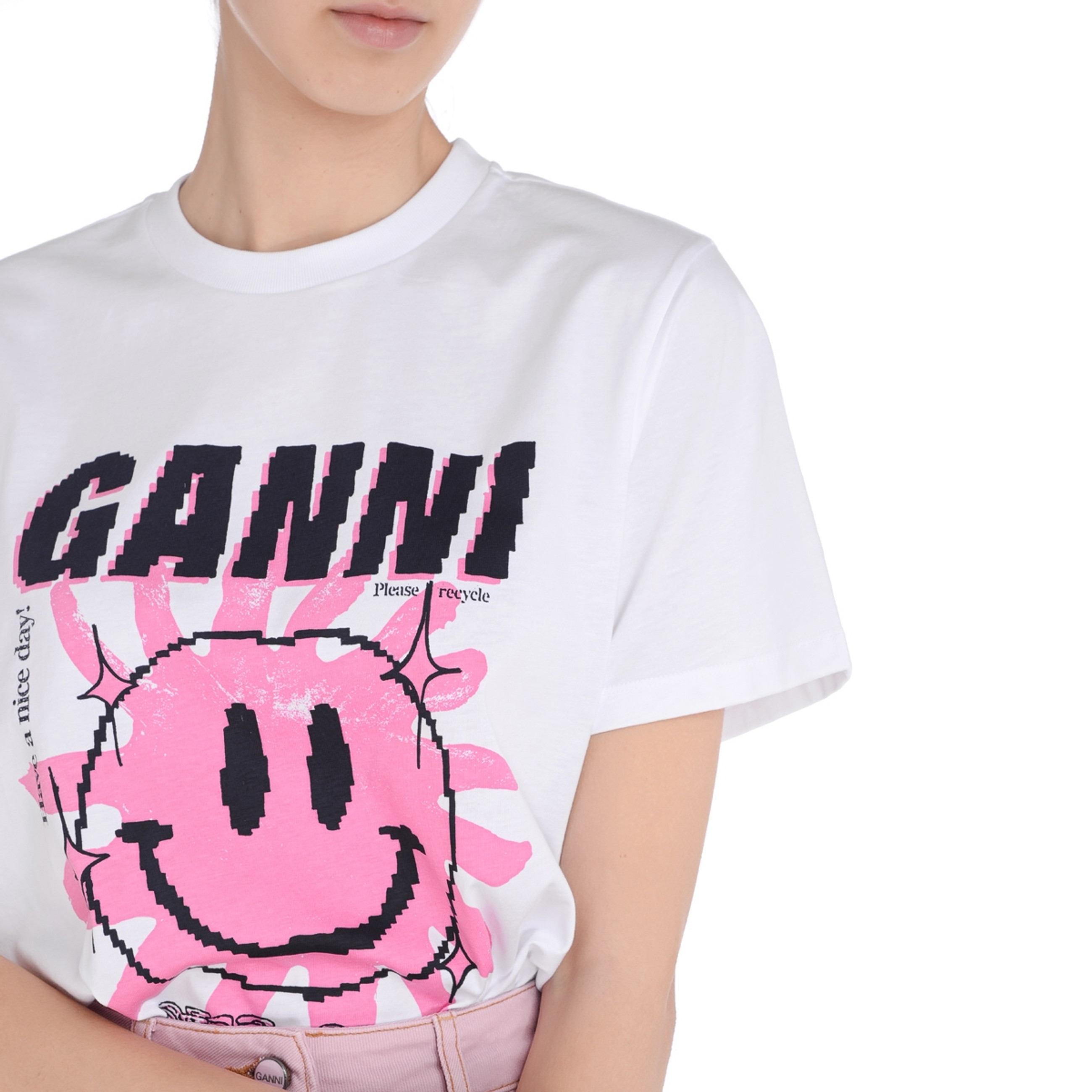 T-Shirt Ganni Love Club white | H-Brands