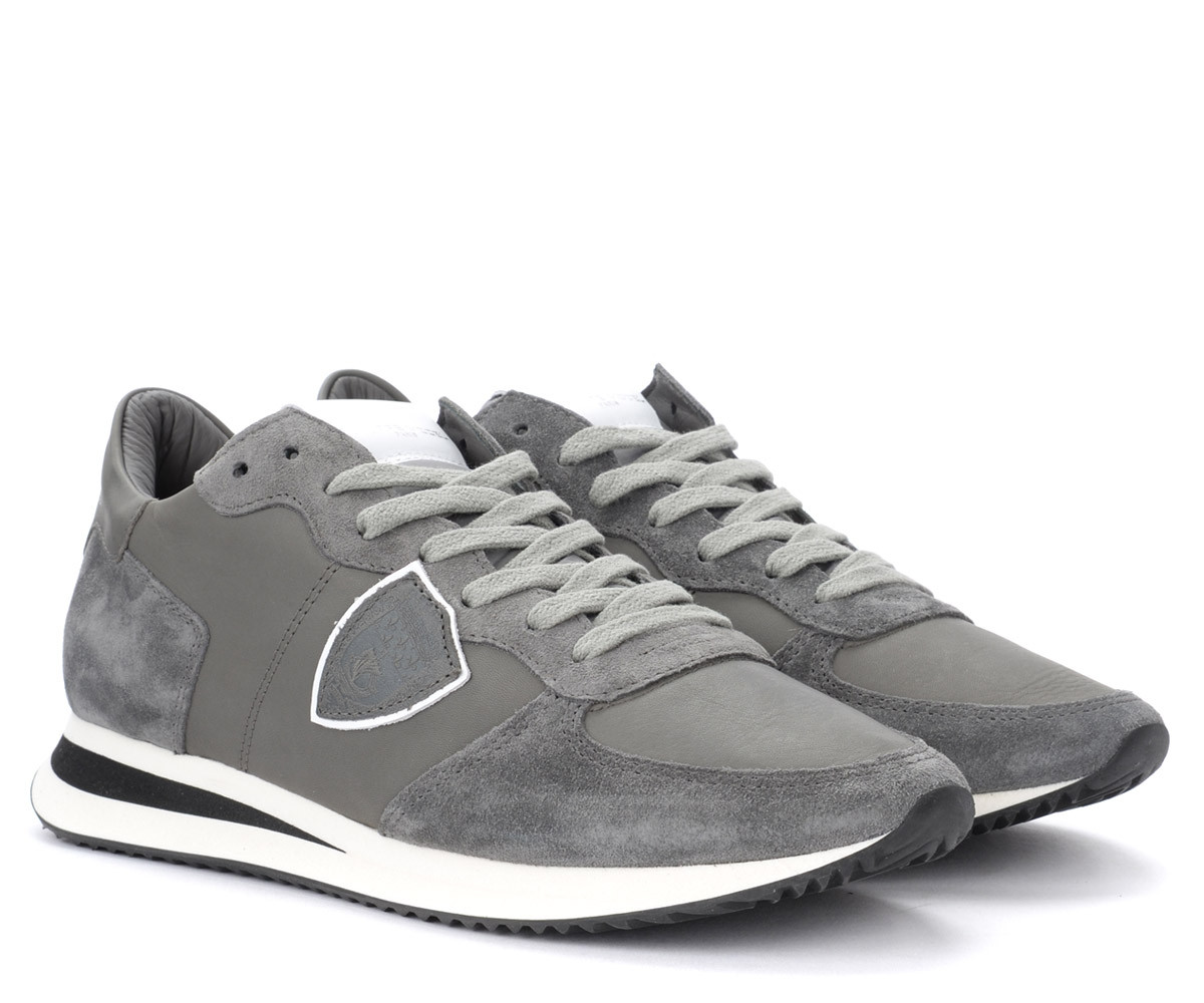Philippe Model X Sneakers in Gray Leather and Suede | H-Brands
