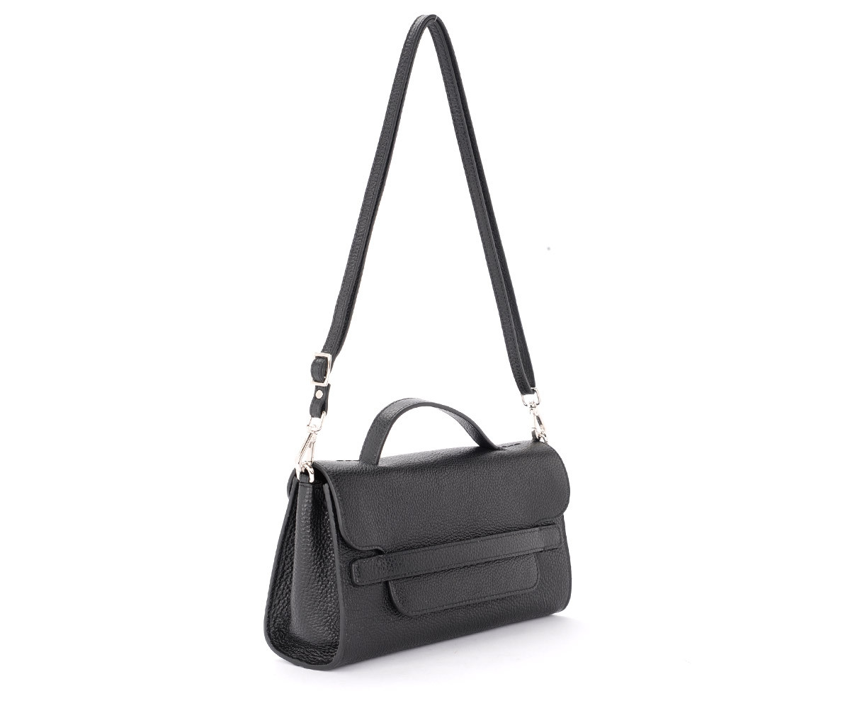 Zanellato Daily Slim Handbag in Black Embossed Leather | H-Brands