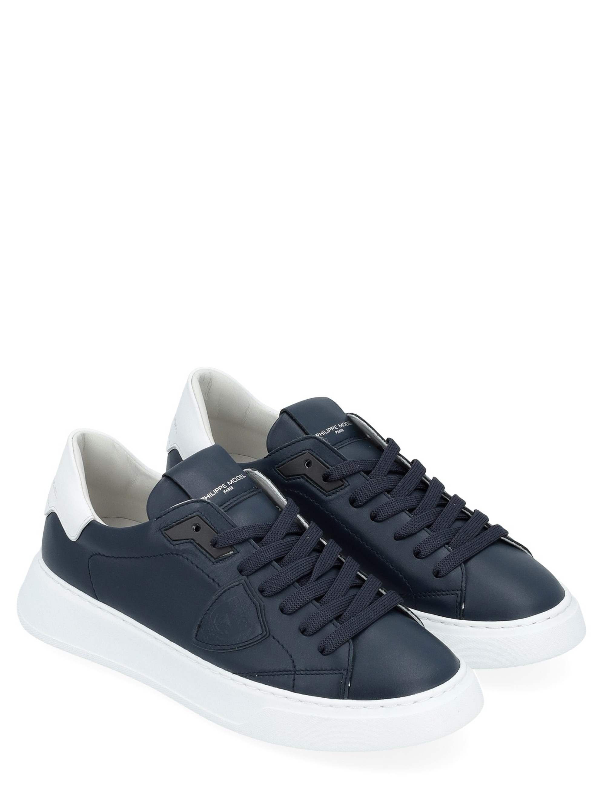 Sneaker Philippe Model Temple in pelle blu | H-Brands