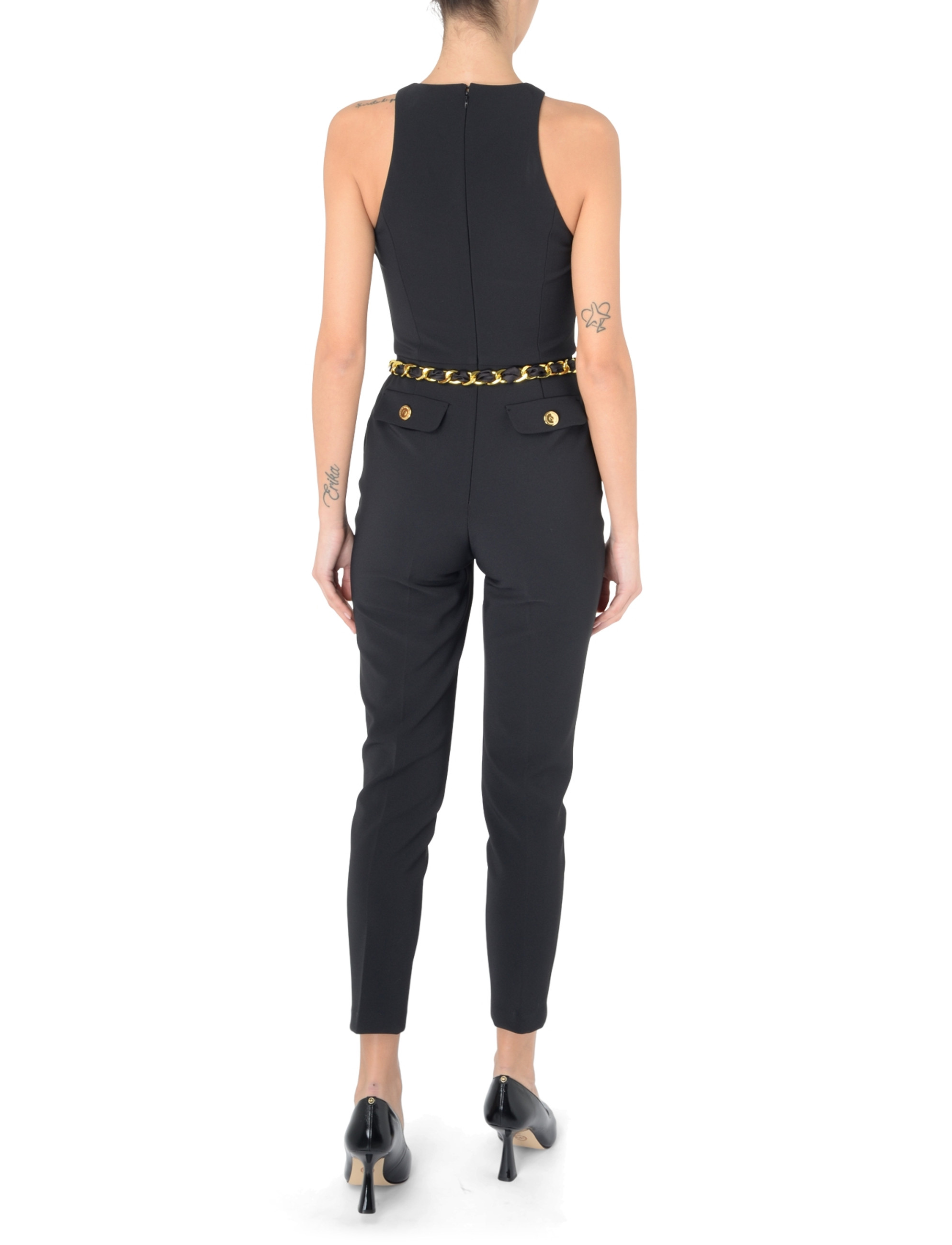 アウターその他 ELISABETTA FRANCHI Women Outer GI14751E2 110 NERO Black Jumpsuit skinny Elisabetta Franchi black