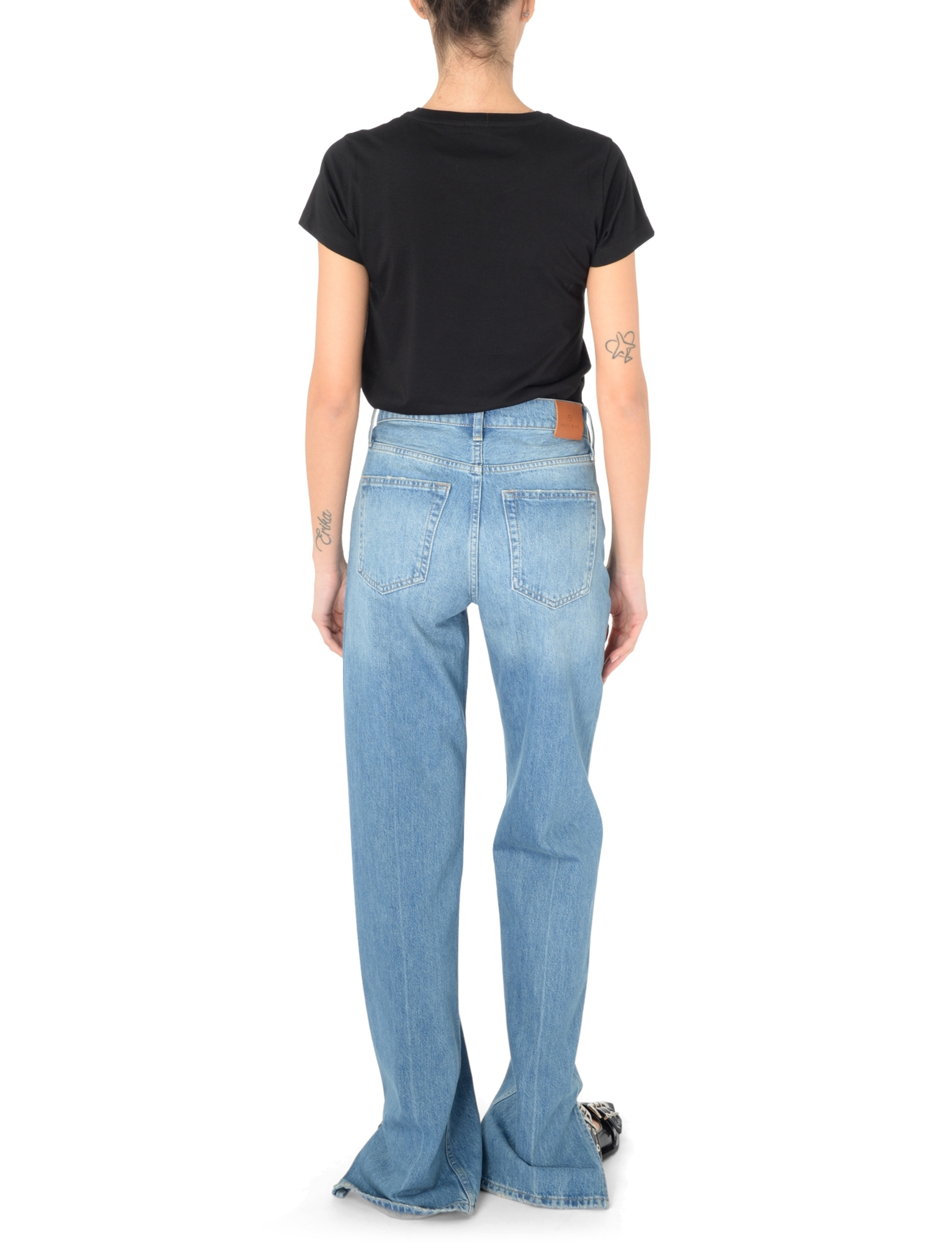 T-shirt Pinko black with Love Birds embroidery