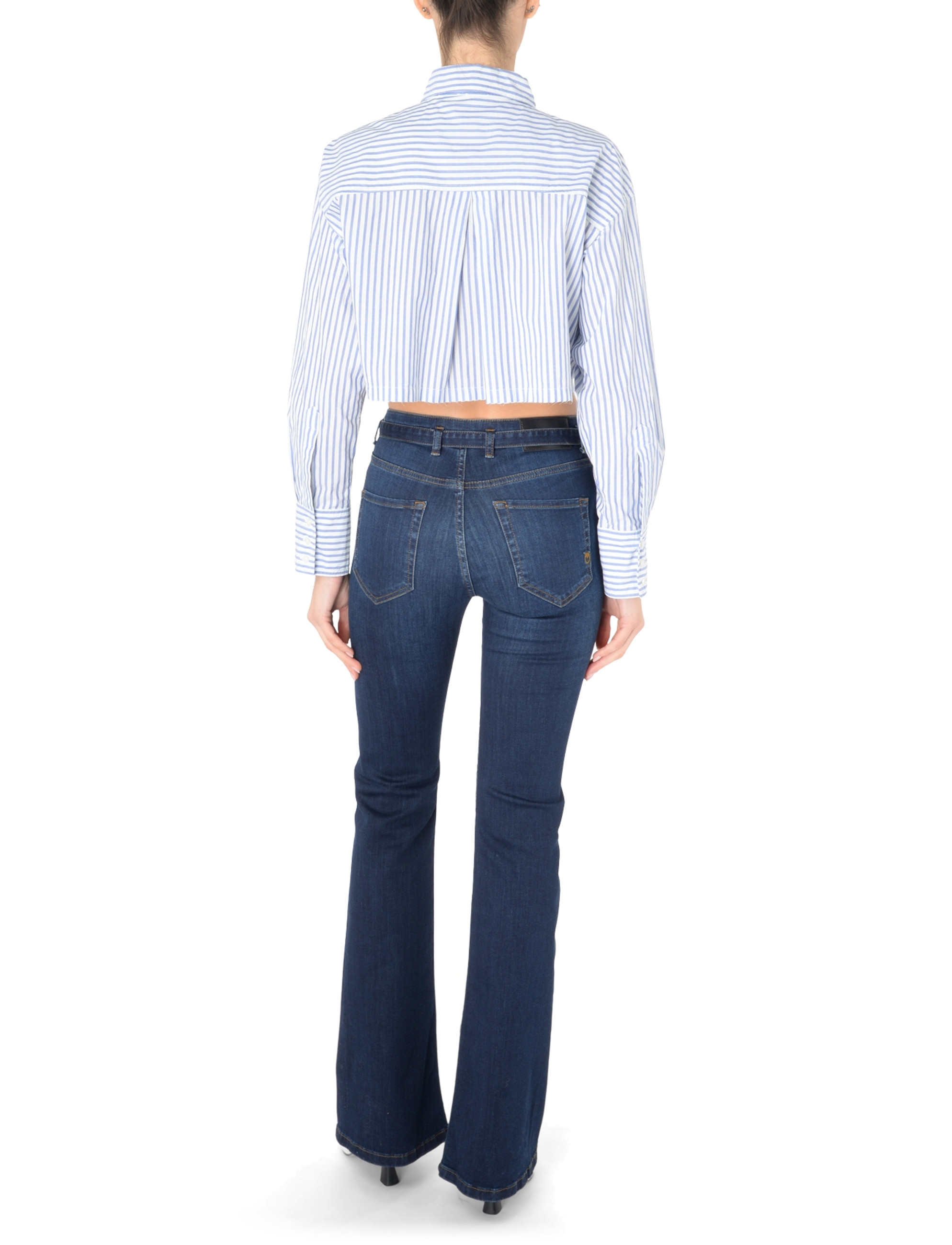 PINKO SHIRT CHIETI ウーマンホワイトライトブルー PINKO SHIRT CHIETI ウーマンホワイトライトブルー PINKO Shirt
