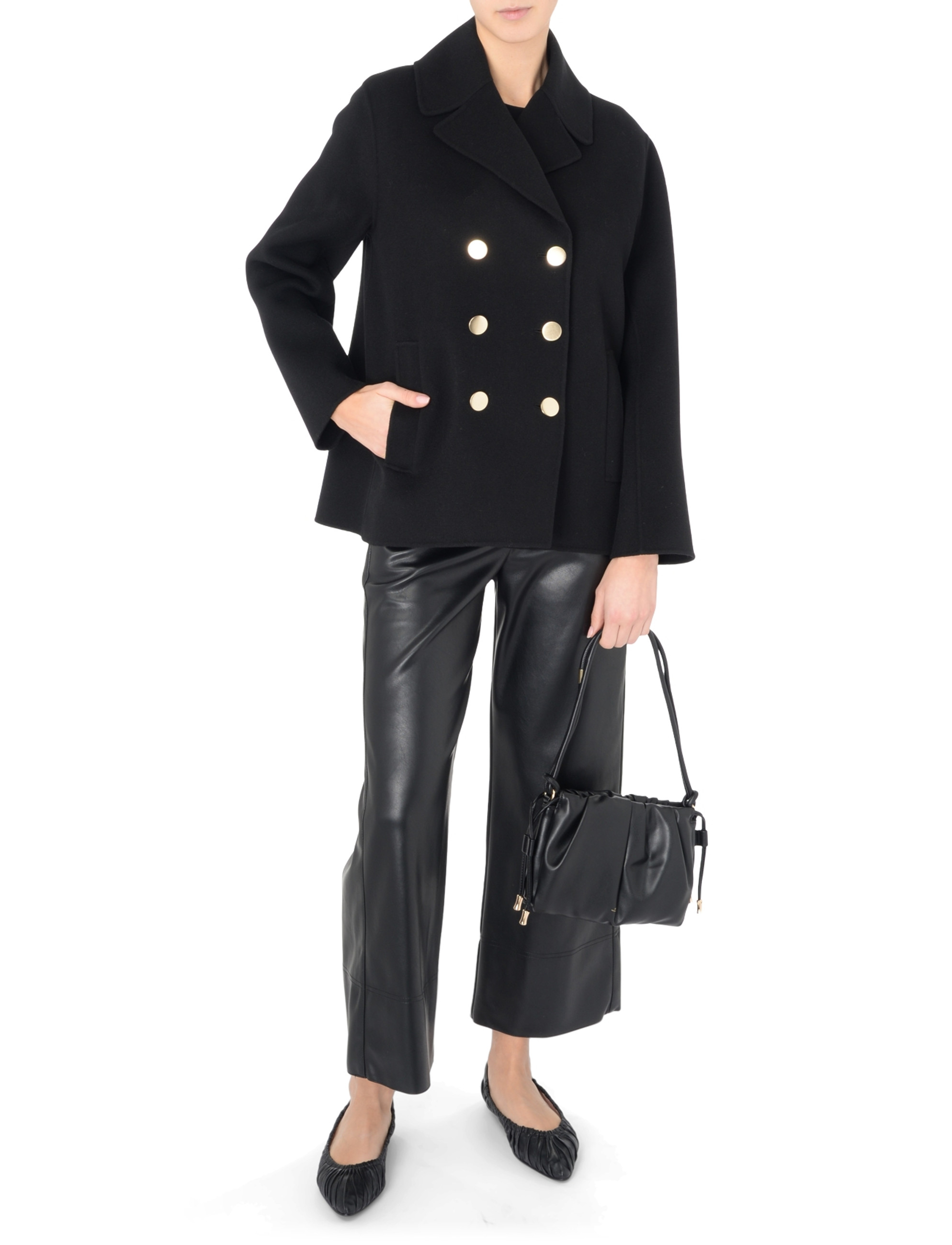 Peacoat 'S Max Mara Margot coat in black wool Peacoat 'S Max Mara Margot coat in black wool