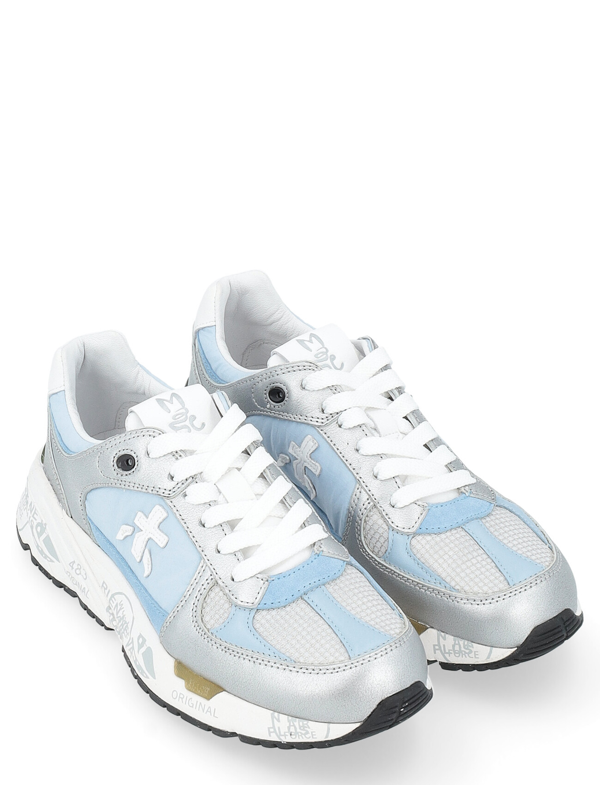 スニーカー Premiata MASED SNEAKERS Sneaker Premiata Mased light blue and silver