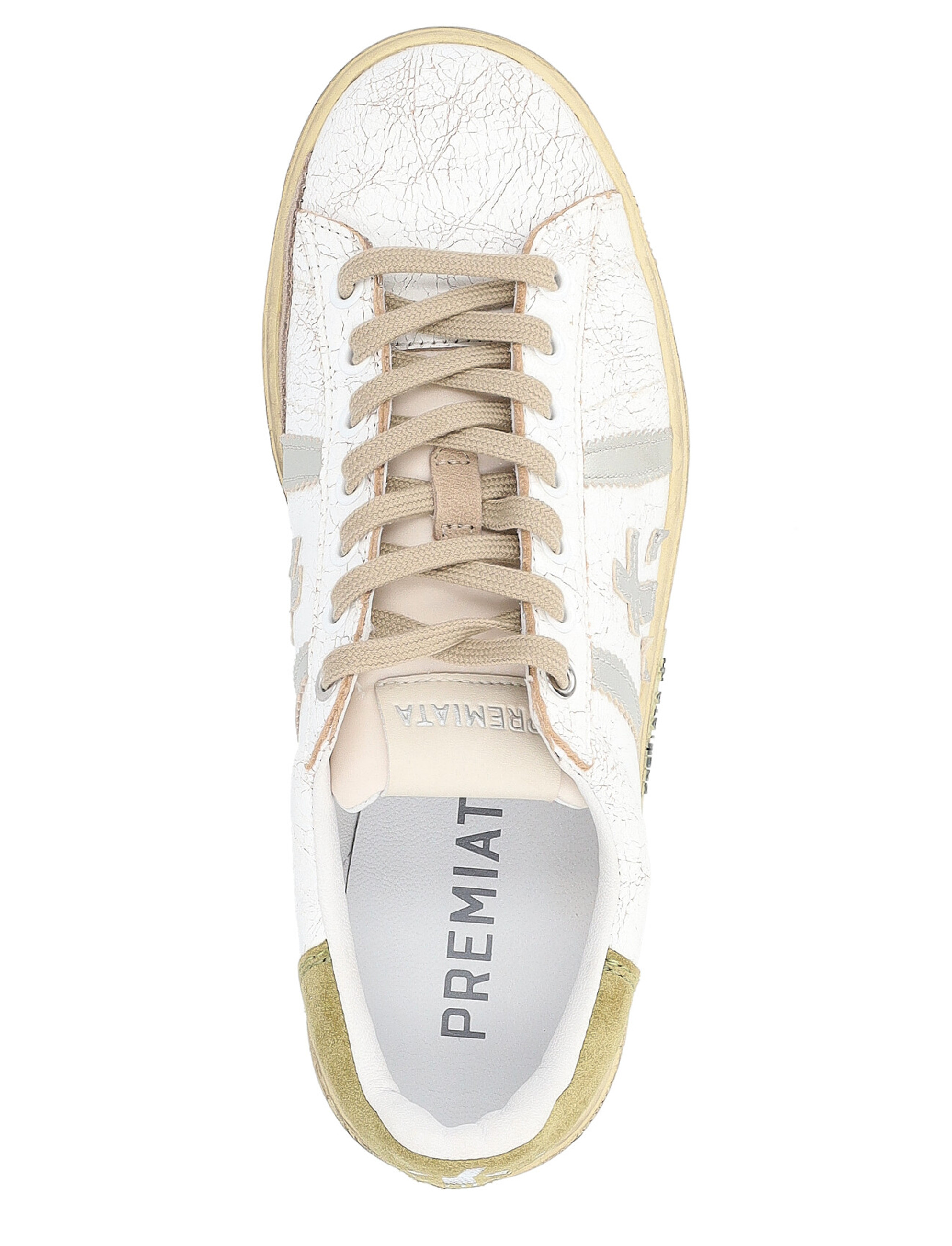 Sneaker Premiata Russell white and green