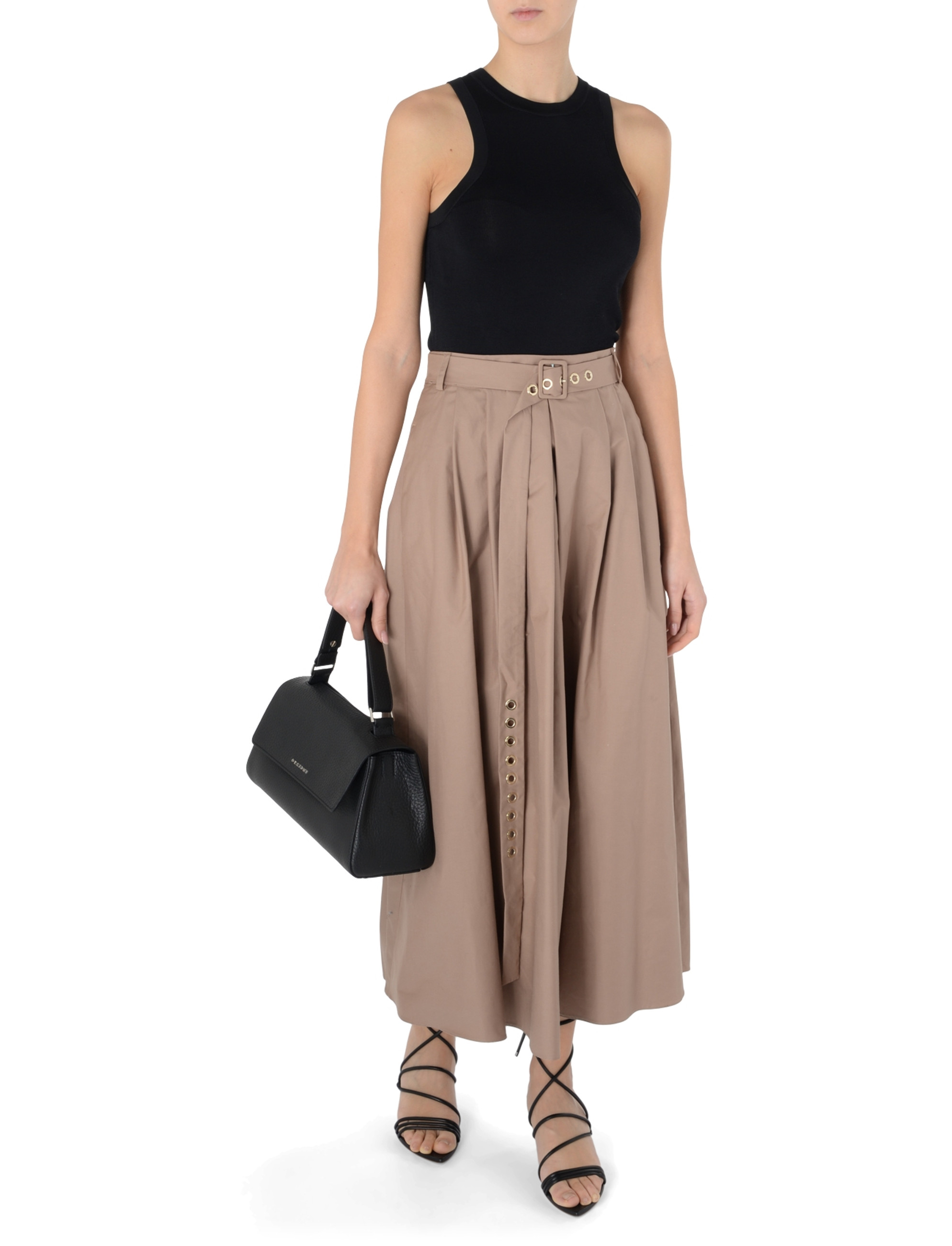 《送料無料MAXMARA Long skirt in water-repellent twill MOIRA S Max Mara Moira skirt in camel-colored anti-drip twill