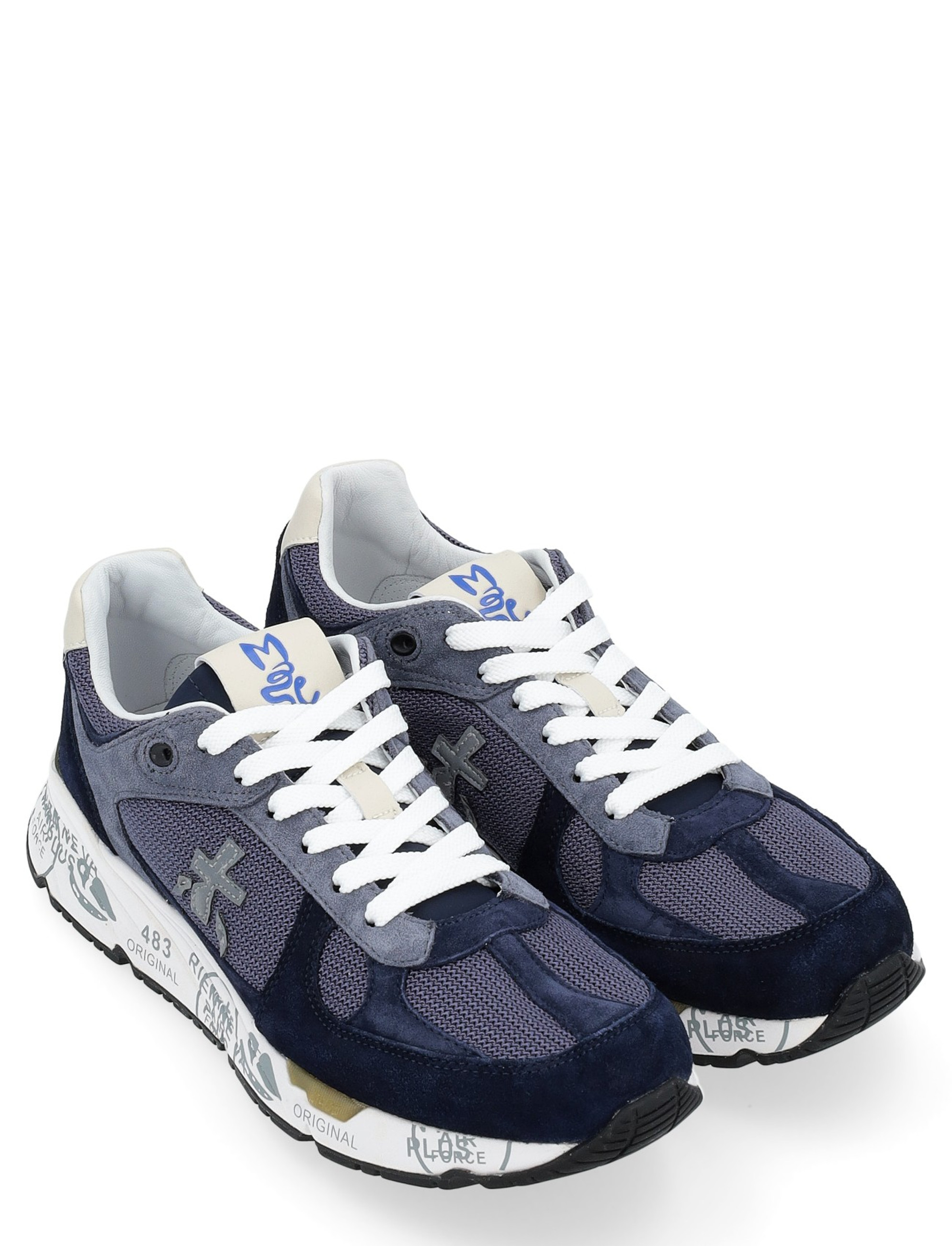 Premiata Mase 6626 blue suede and technical fabric sneaker Premiata Mase 6626 blue suede and technical fabric sneaker