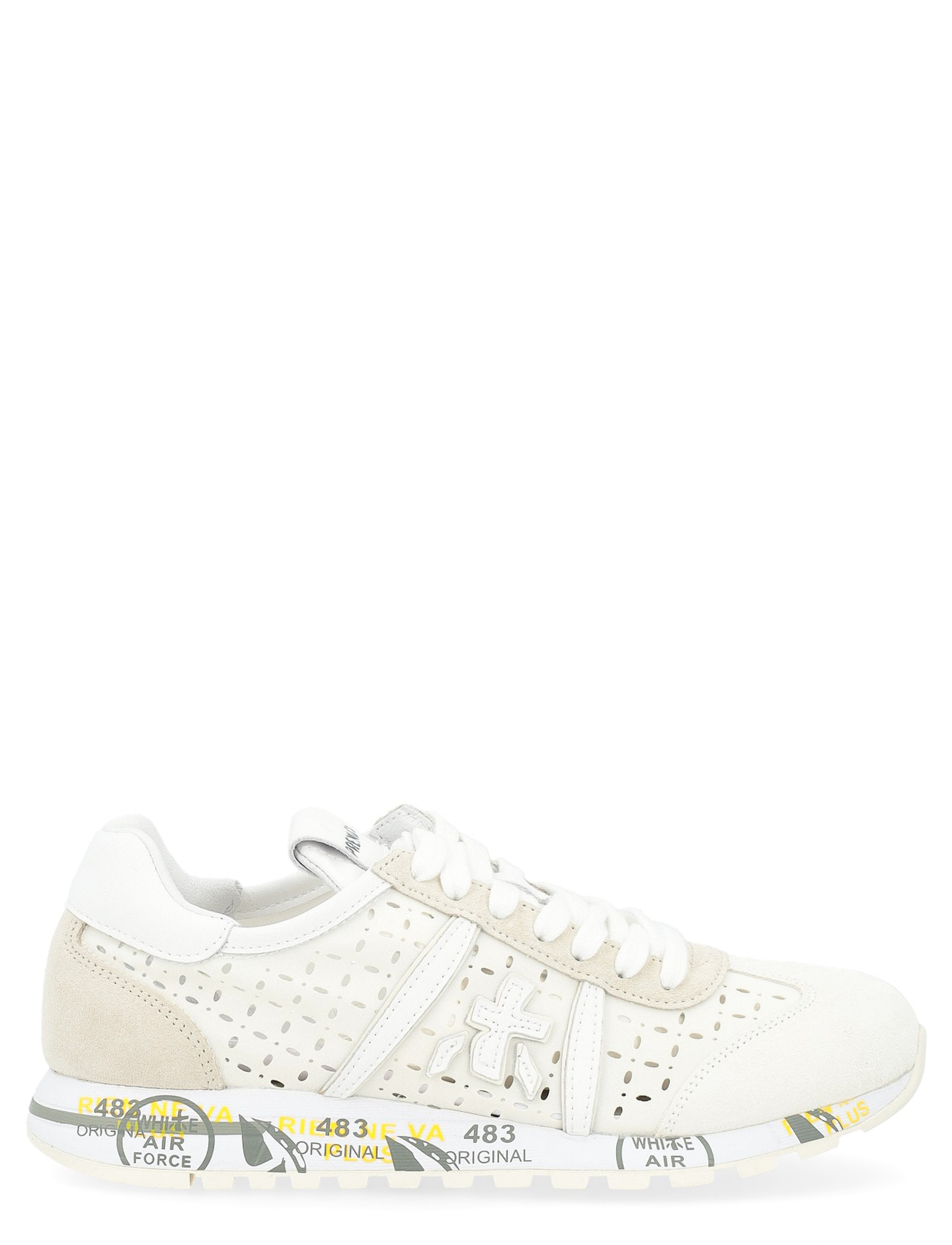 Sneaker Premiata Lucyd in white perforated leather