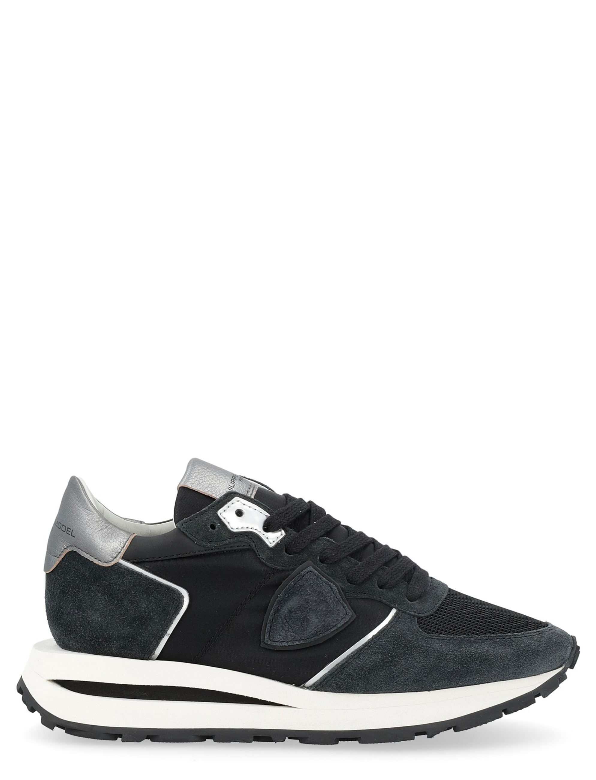 Sneaker Philippe Model Tropez Haute in suede e tessuto mesh nero Sneaker Philippe Model Tropez Haute in suede e tessuto mesh nero