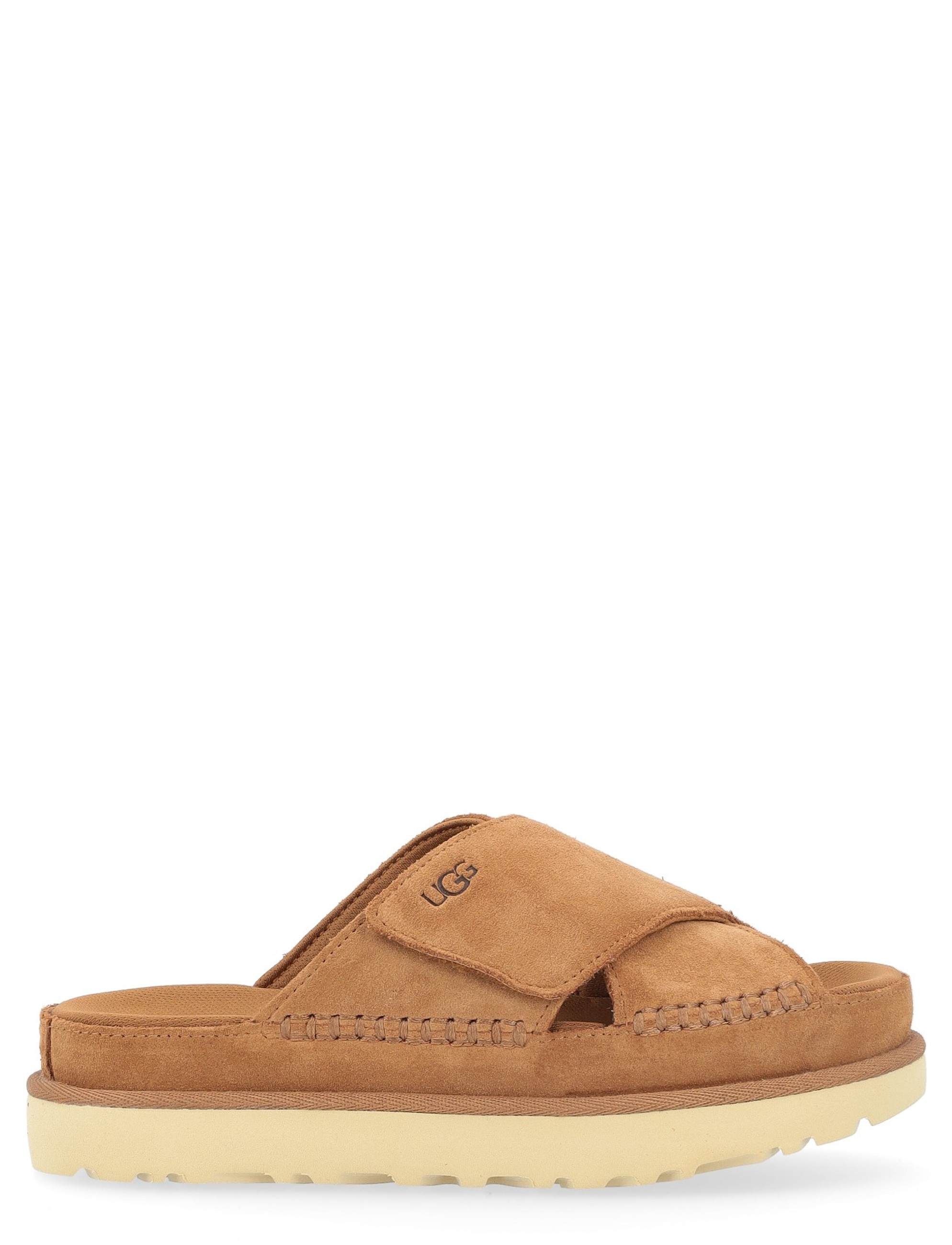 サンダル・ミュール UGG W Goldenrise Sandals - UGG - Synthetic - Beige UGG Goldenstar Cross leather-colored sandal