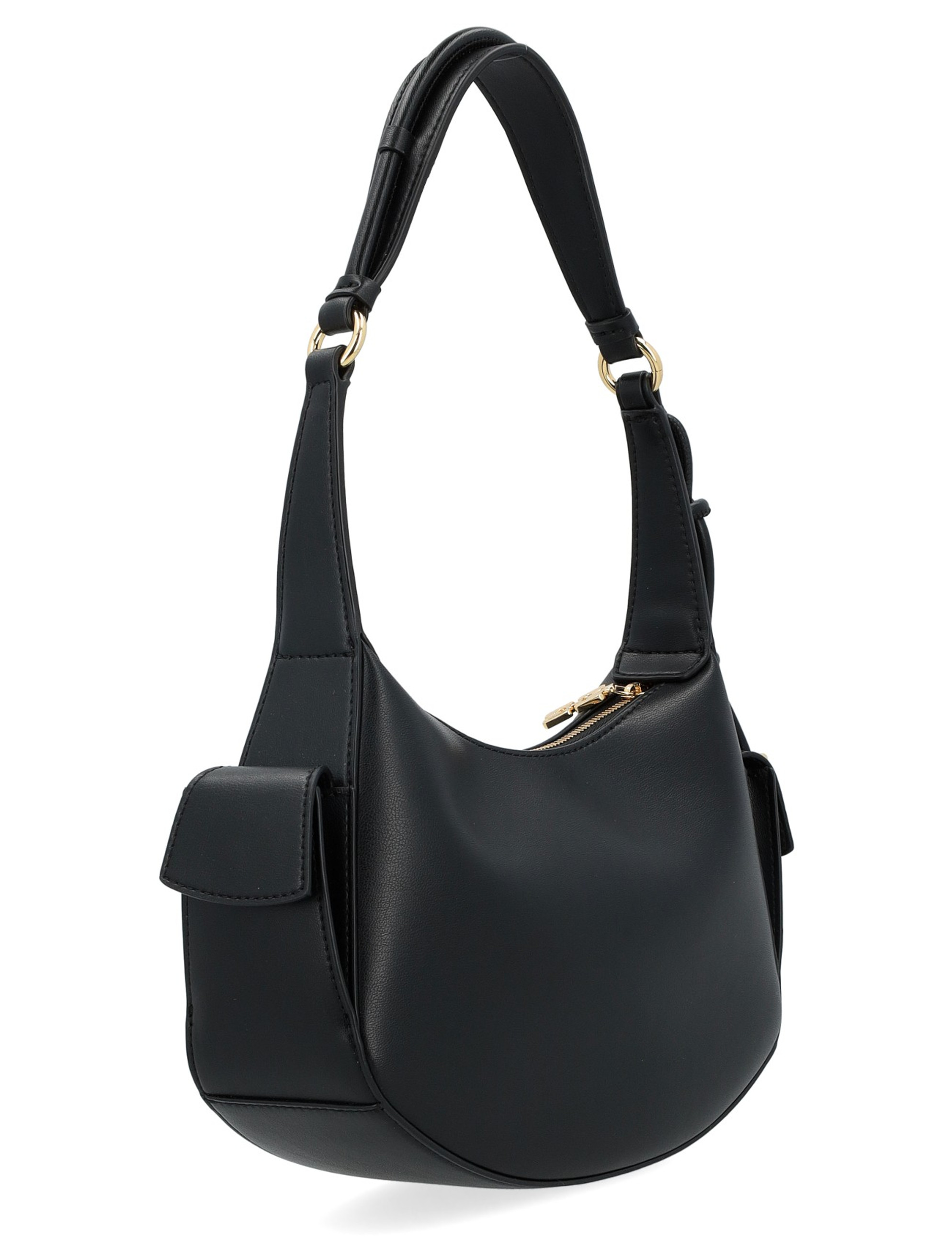 Shoulder bag Ganni Swing in black leather