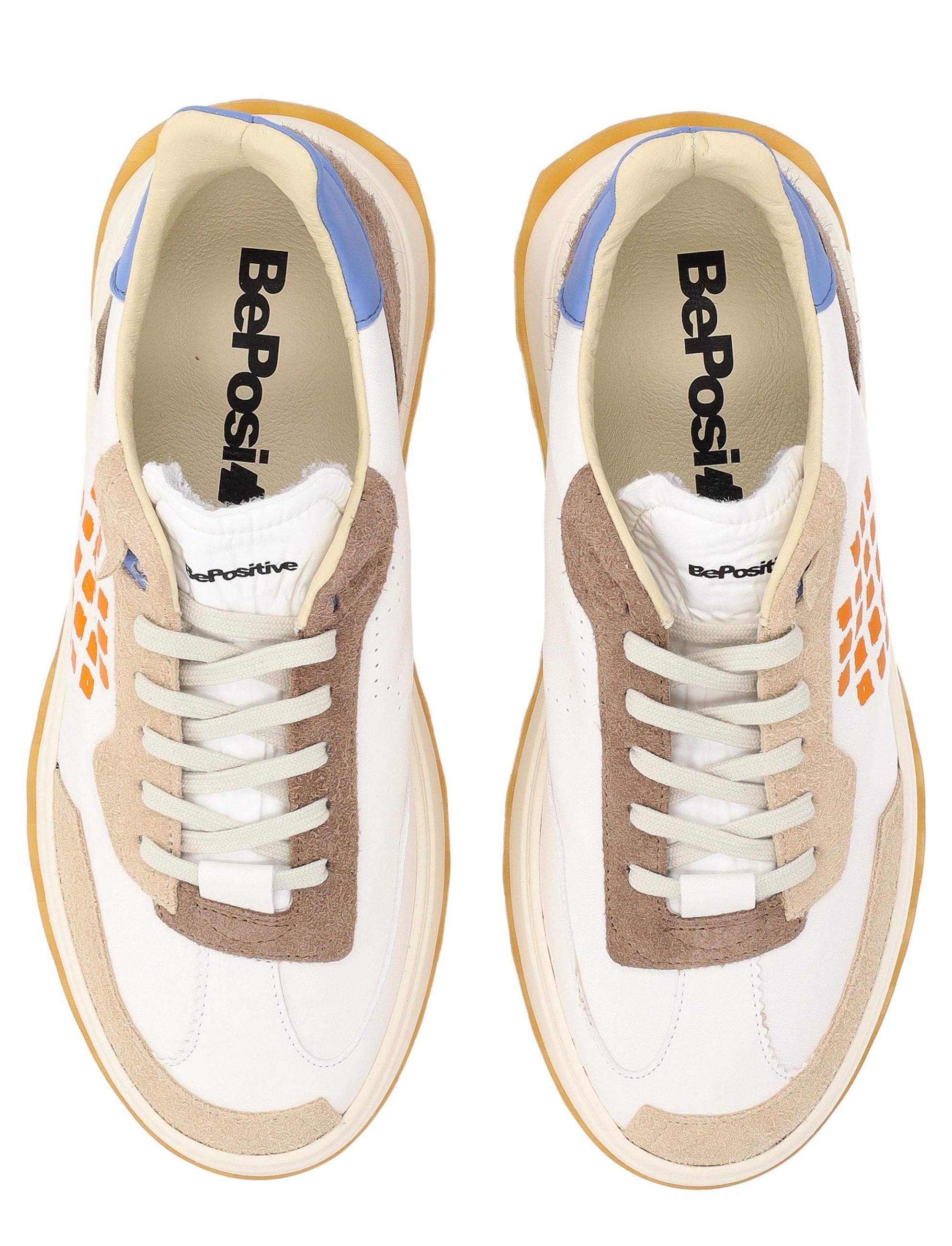 Sneaker BePositive Cuprace Basket bianca e marrone Sneaker BePositive Cuprace Basket bianca e marrone