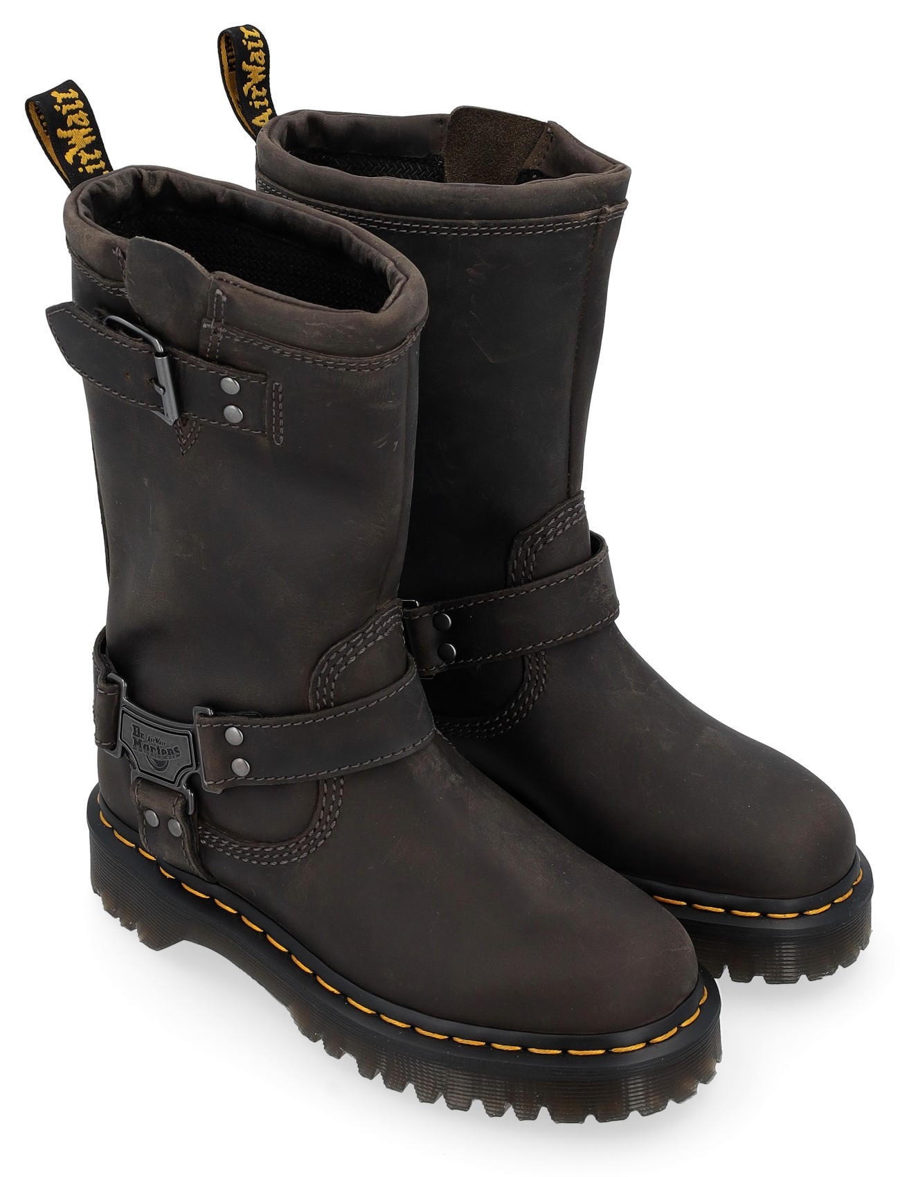 Motorcycle Boots Doc Martens Biker Anistone Lo Leather Biker Boots