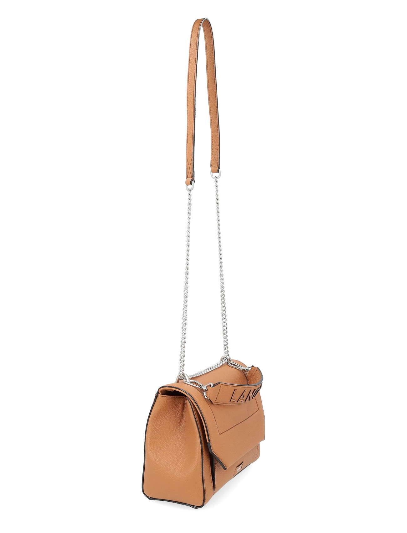 Lancel Ninon M Flap Bag in camel-colored leather - Main Image