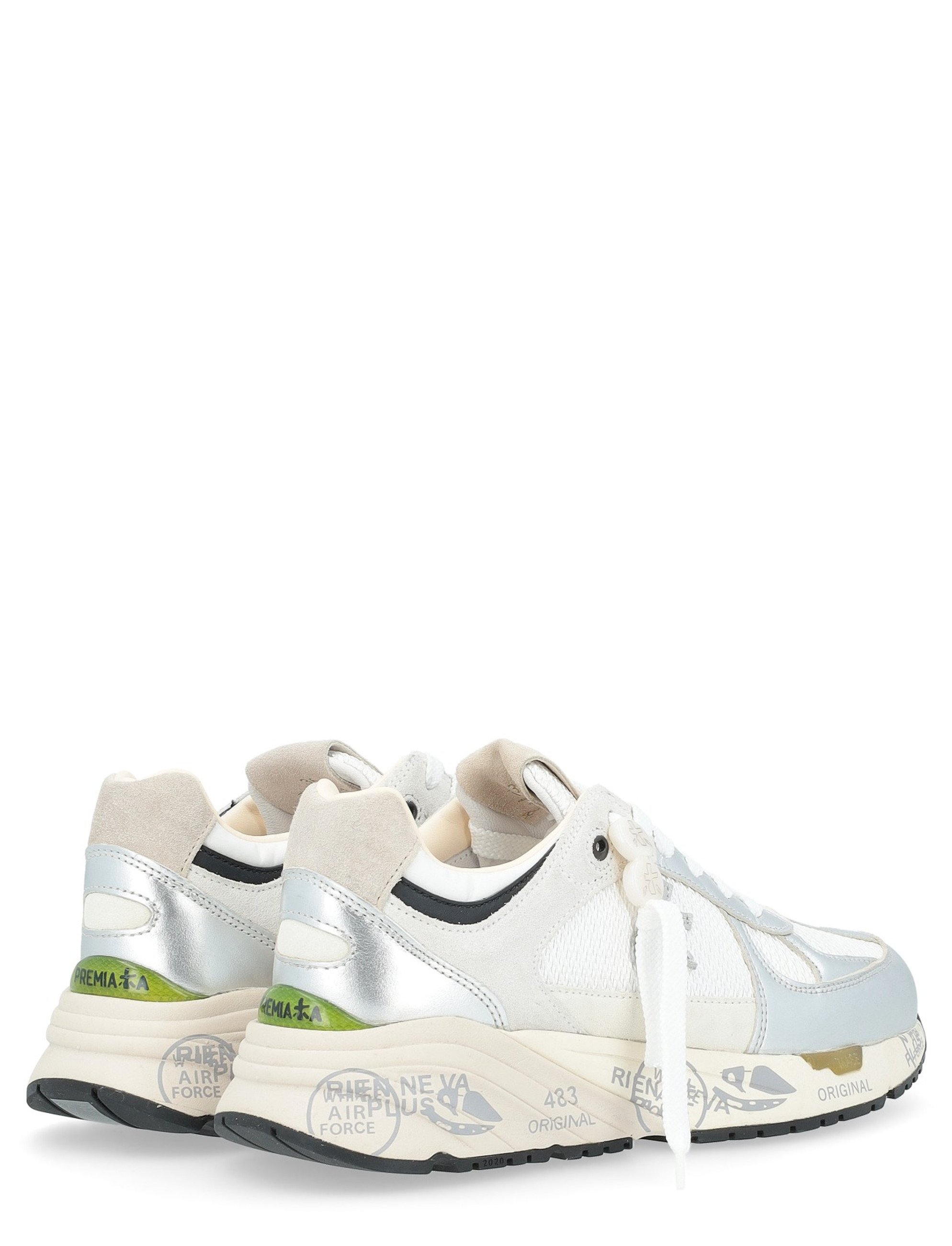 Sneaker Premiata Mased in white and silver technical fabric
