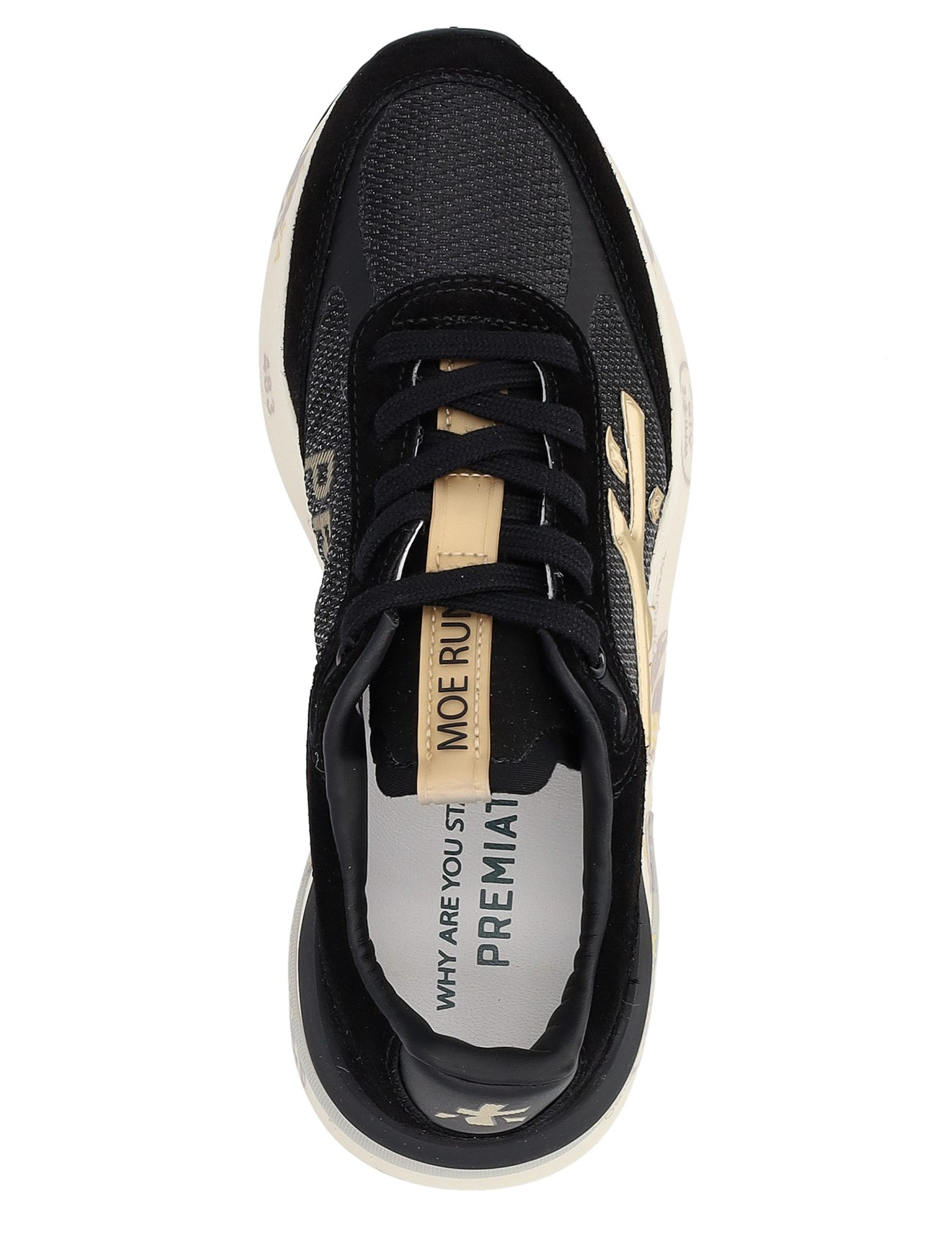 Sneaker Premiata Moerund in black suede and technical fabric Sneaker Premiata Moerund in black suede and technical fabric