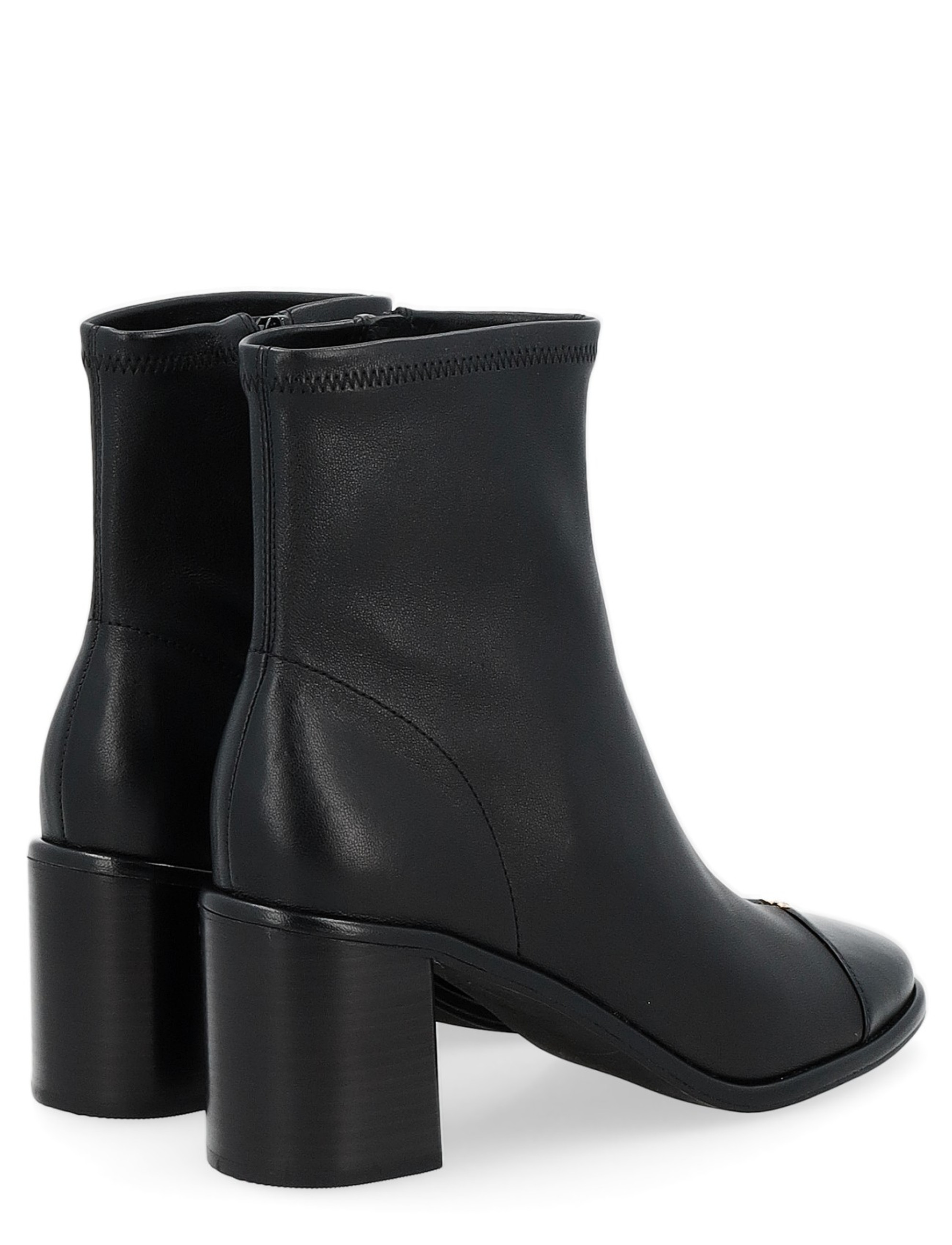 Ankle boot Tory Burch Cap Toe Heel in black leather