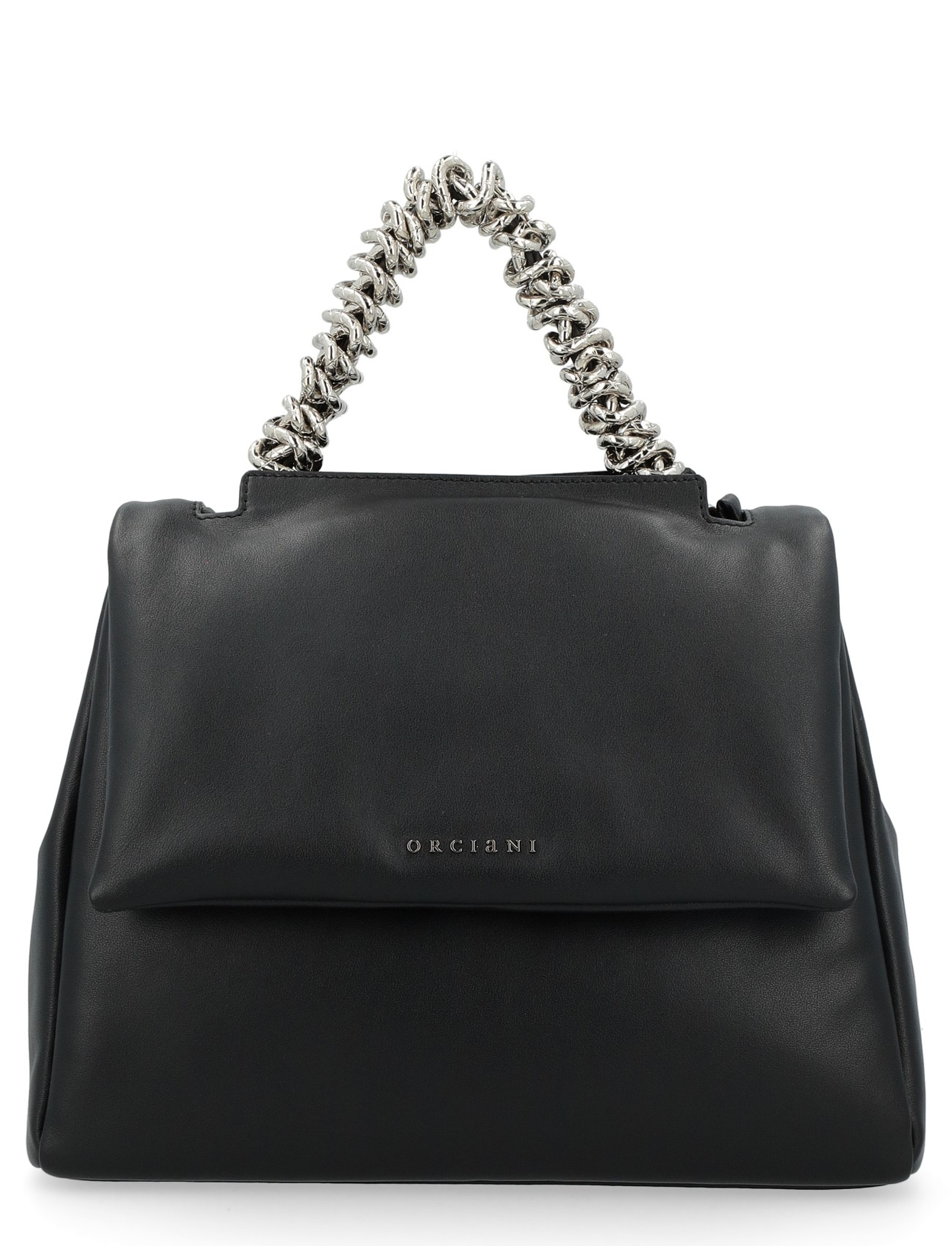 Bolso Orciani Sveva Soft Media de piel acolchada negra Bolso Orciani Sveva Soft Media de piel acolchada negra