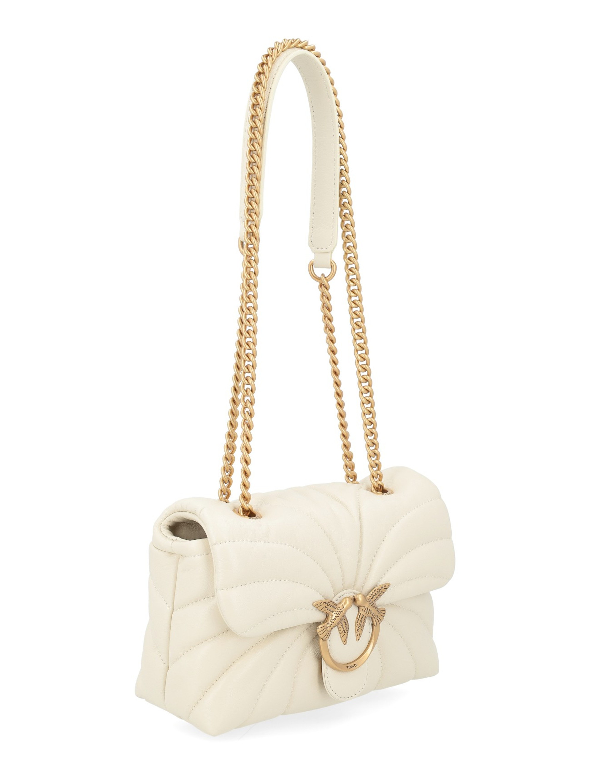 Bag Pinko Mini Love Bag Puff in white nappa leather