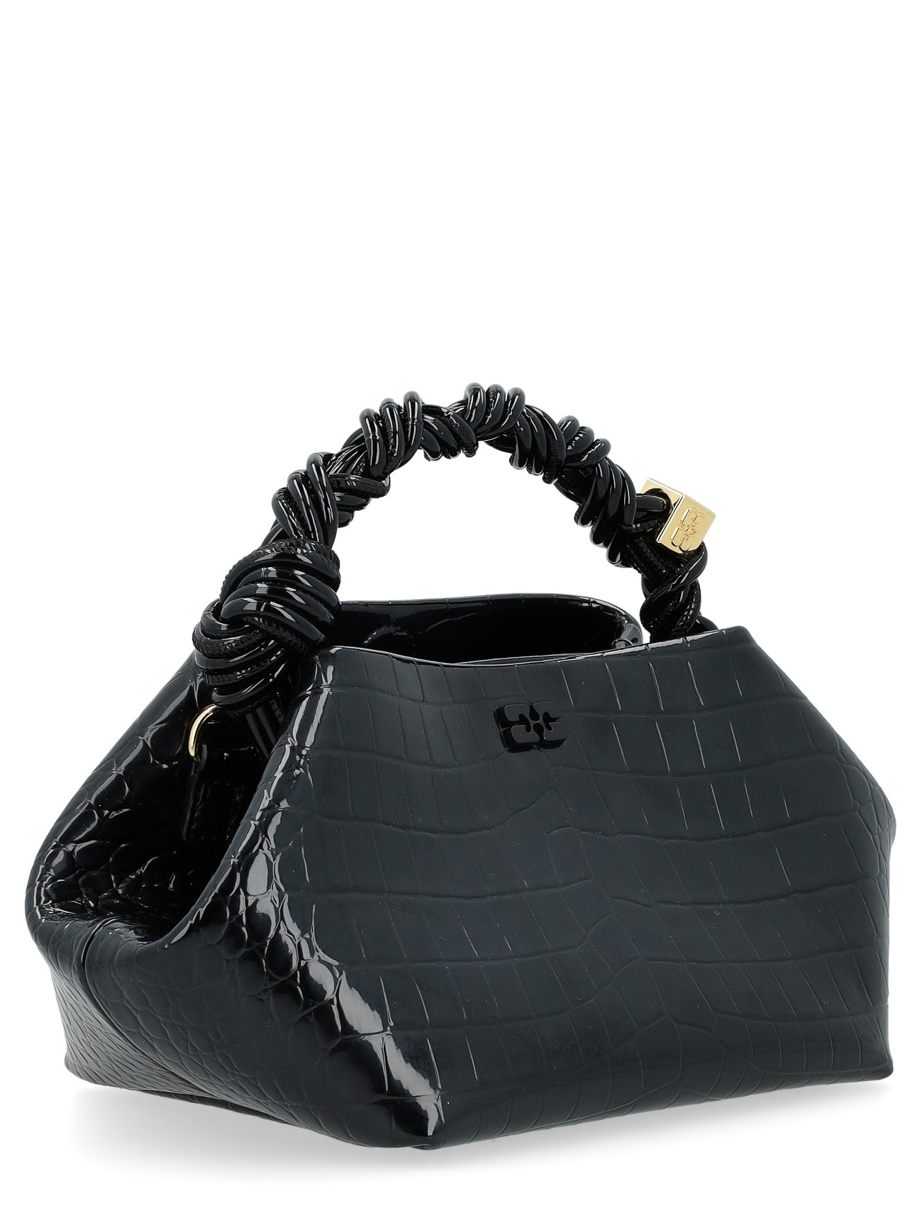 Bag Ganni Bou Bag Small in black croco leather