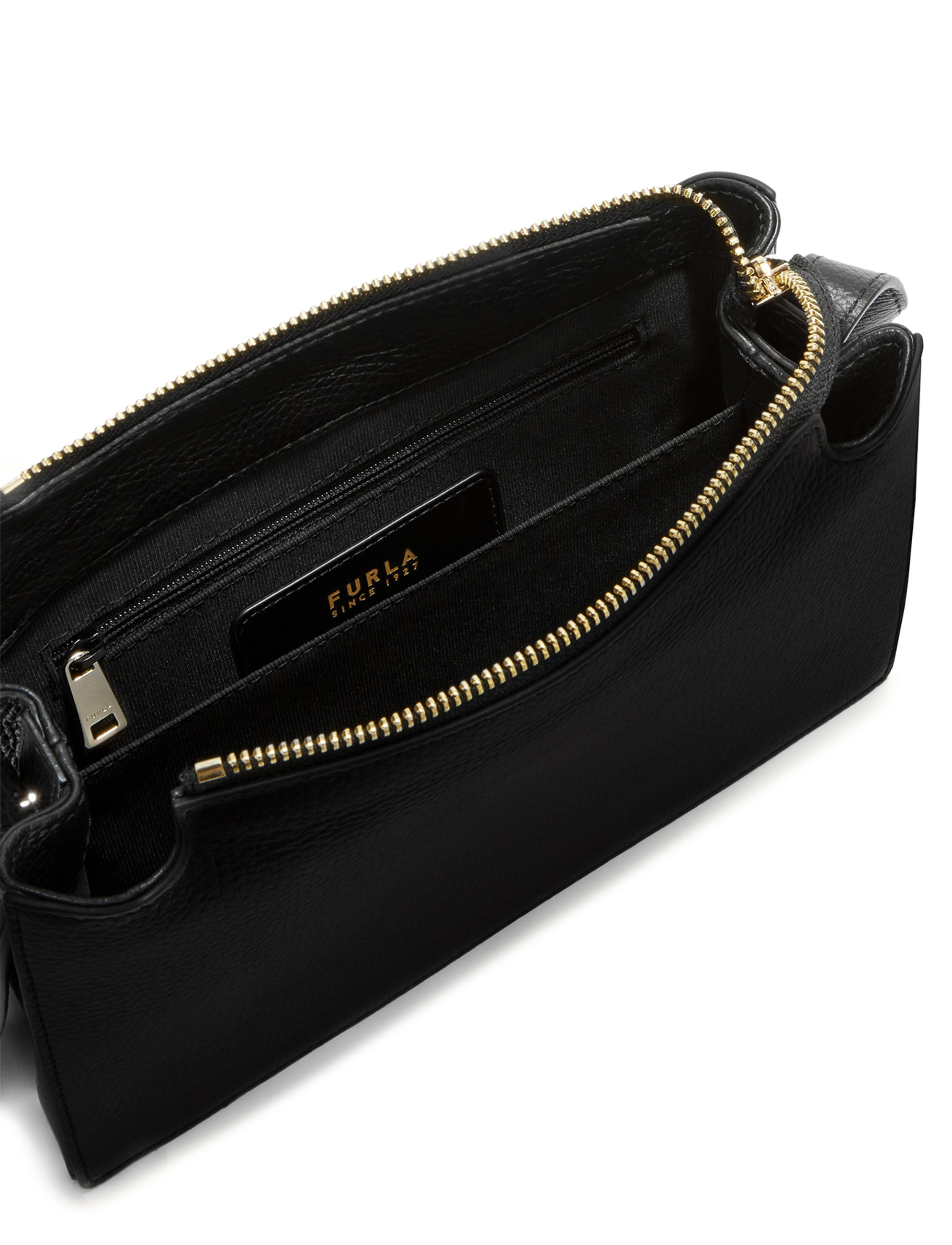 Bag Furla Nuvola S in black leather