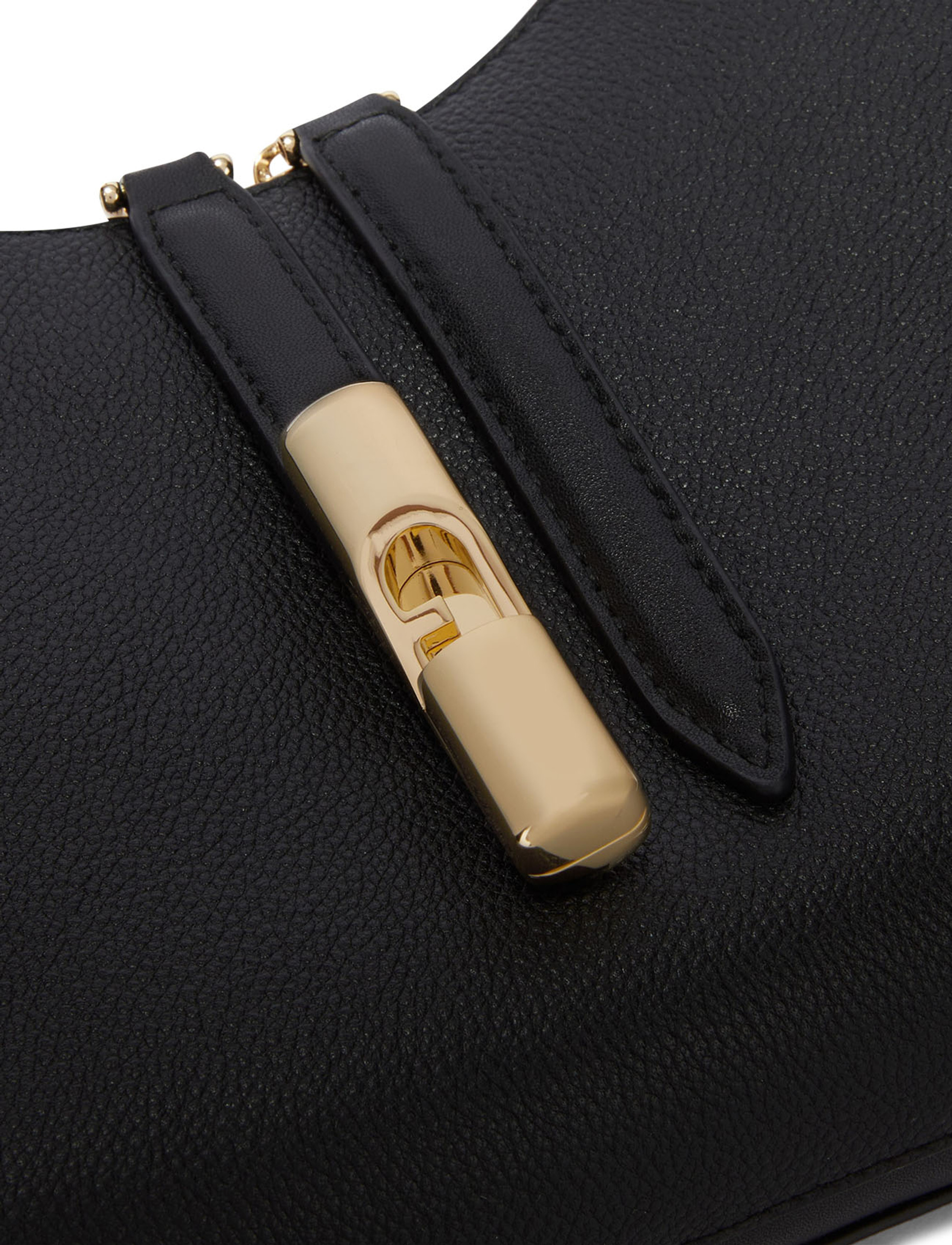 Bag Furla Erica in smooth leather black color