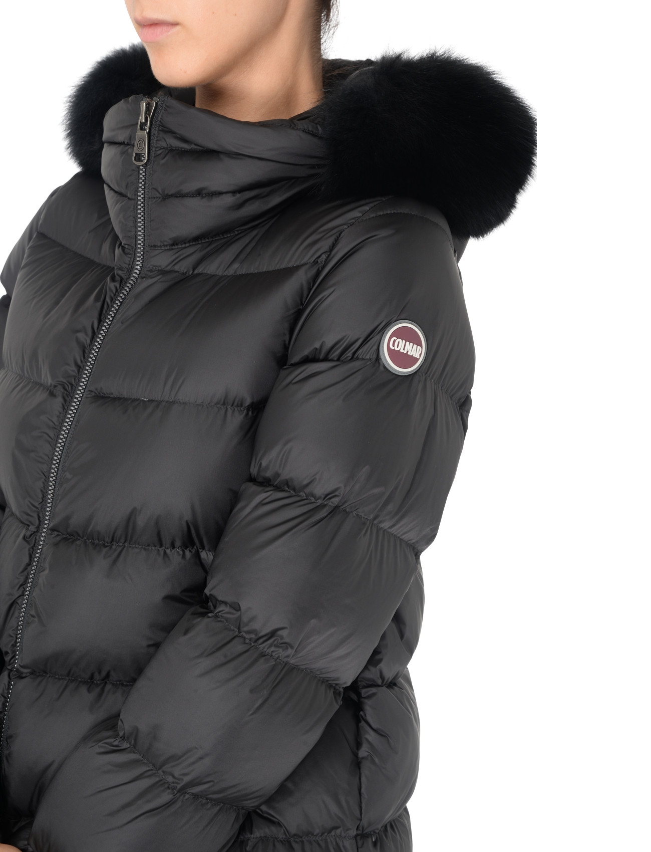 Piumino Colmar Originals 2216F nero con pelliccia