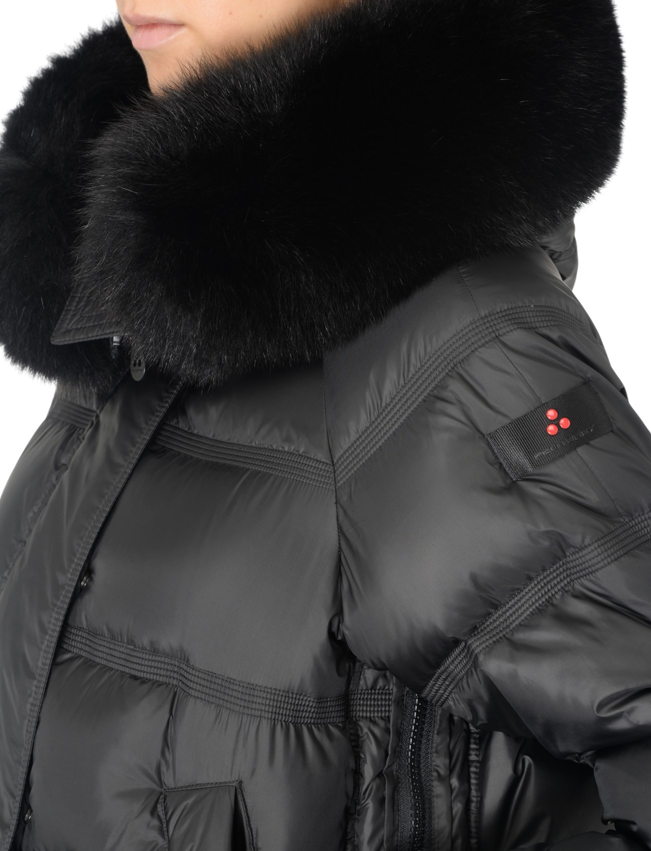 Peuterey Takan Mqs 03 Pelz schwarz Daunenjacke