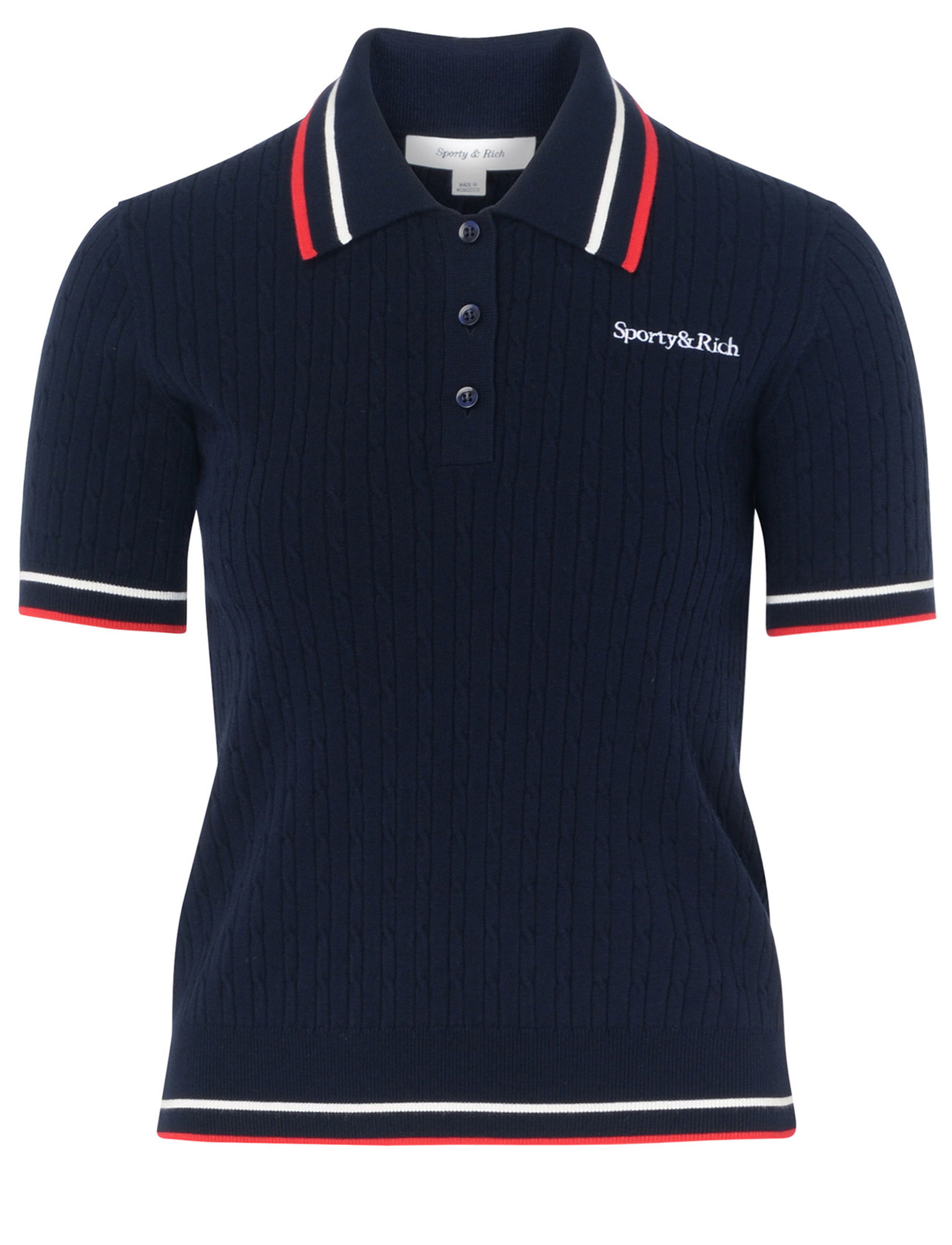 serif logo mila polo short nav 1