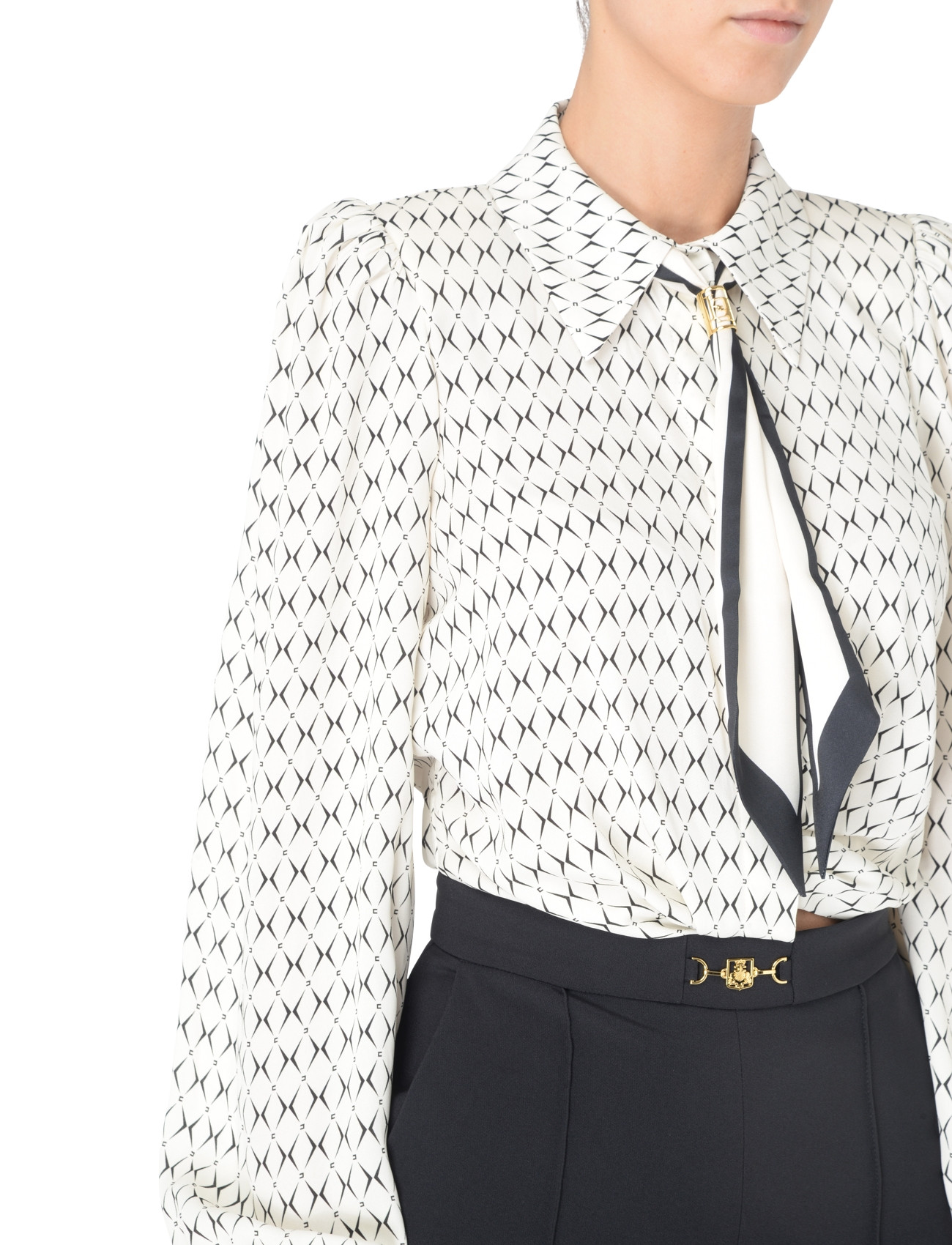 Camicia Bianca Camicia Fiocco Elisabetta Franchi Camicia