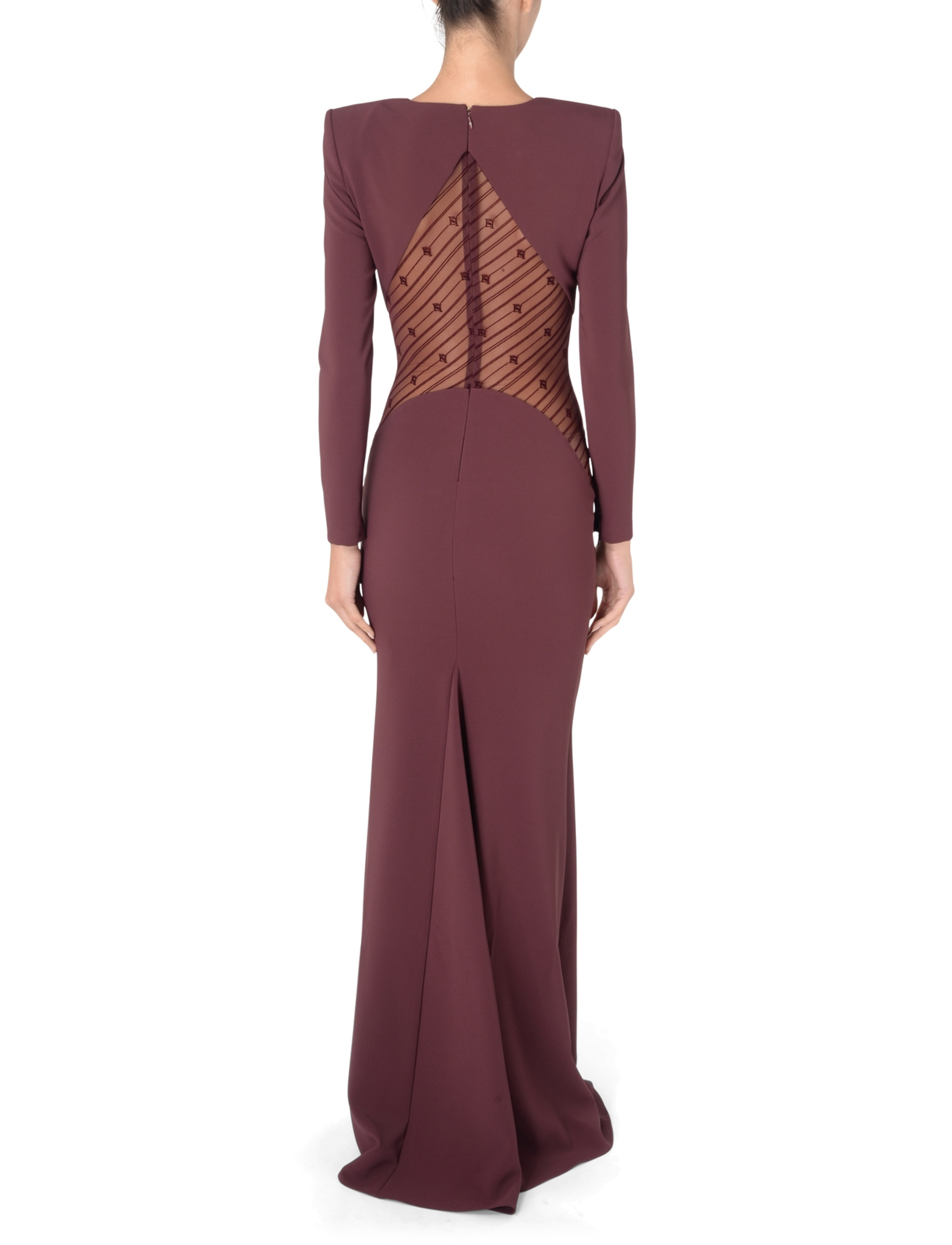 ワンピース ELISABETTA FRANCHI FW25 'Red Carpet' dress (ABR1556E2 EA3) Red carpet dress Elisabetta Franchi in red and black crepe