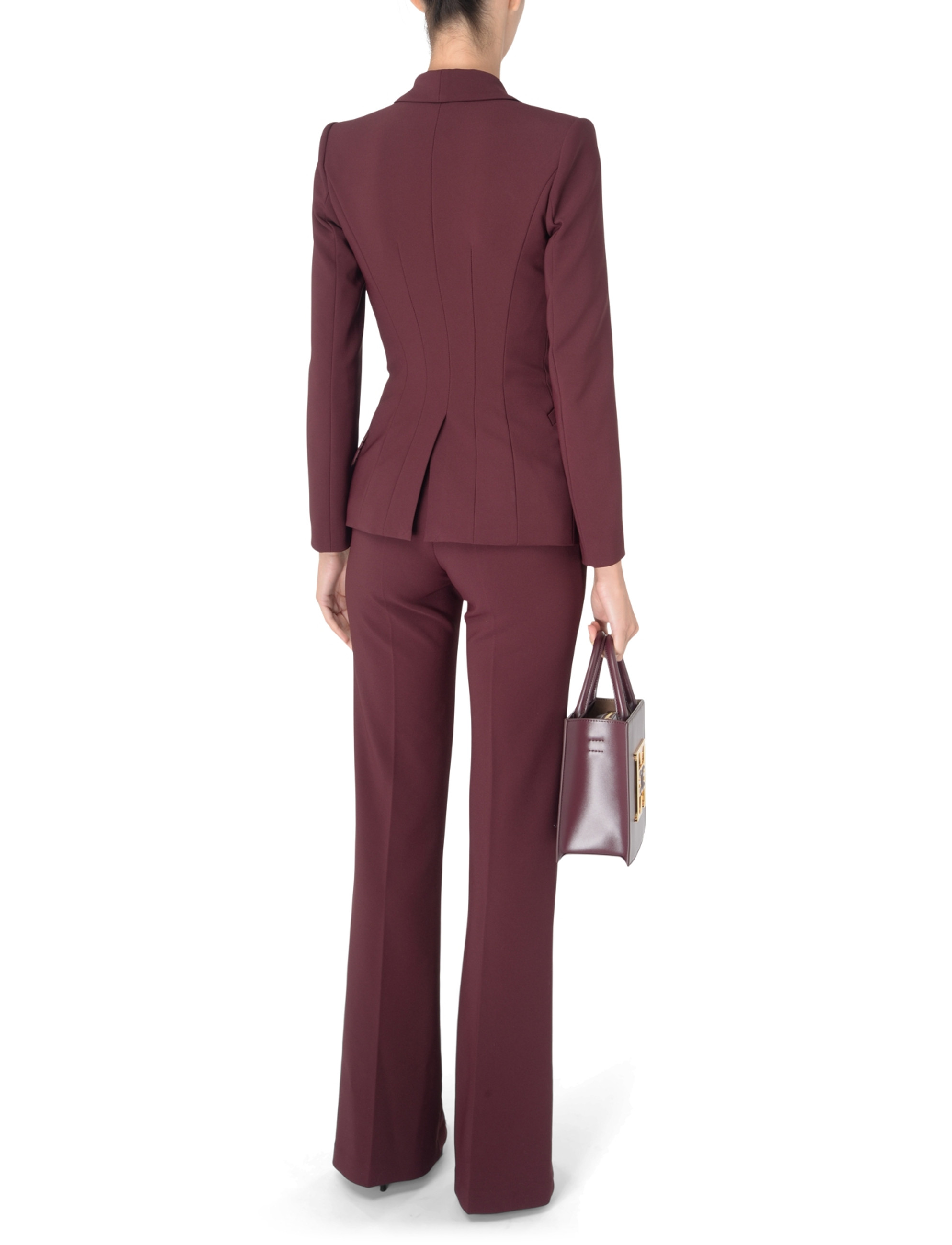 ボトムスその他 Elisabetta Franchi Double-Breasted Wool Blazer Double-breasted jacket Elisabetta Franchi in burgundy crepe