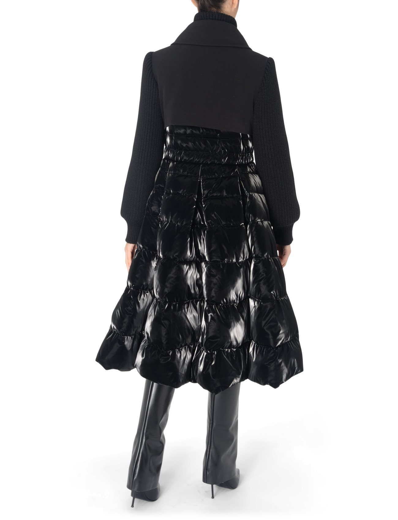 ジャケット・アウター ELISABETTA FRANCHI Elisabetta Franchi Flounced down jacket in camel color|PI32Z06E2V549