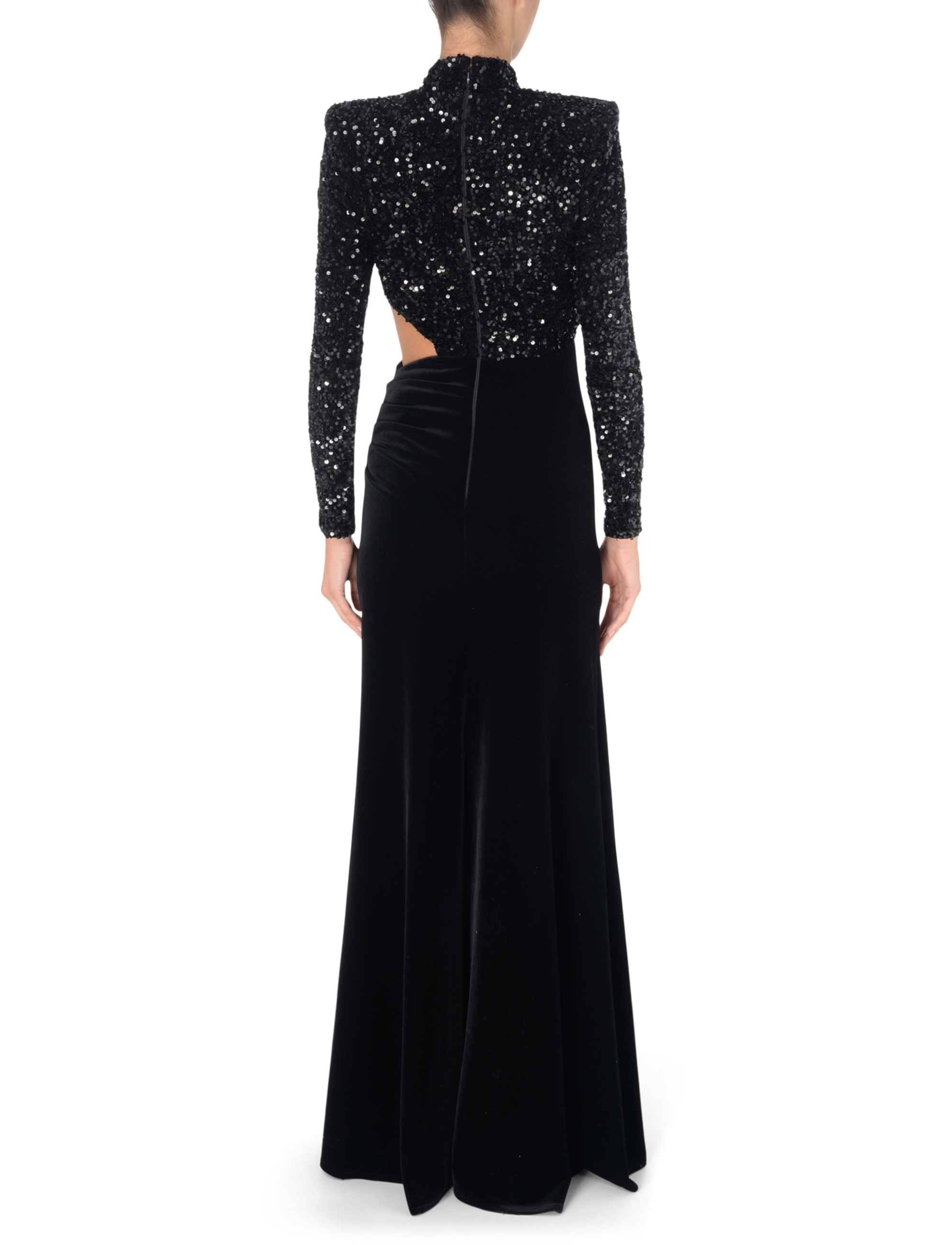 Red carpet dress Elisabetta Franchi black with sequins