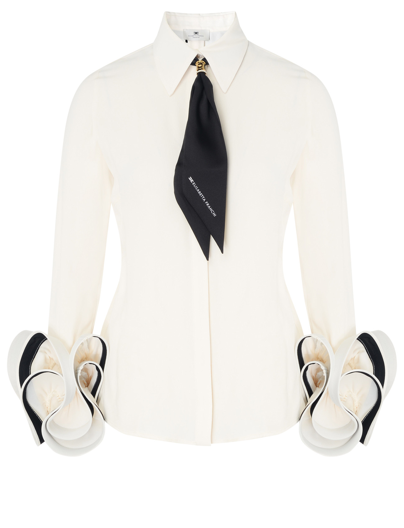Elisabetta Franchi shirt Elisabetta Franchi ruffles in white georgette
