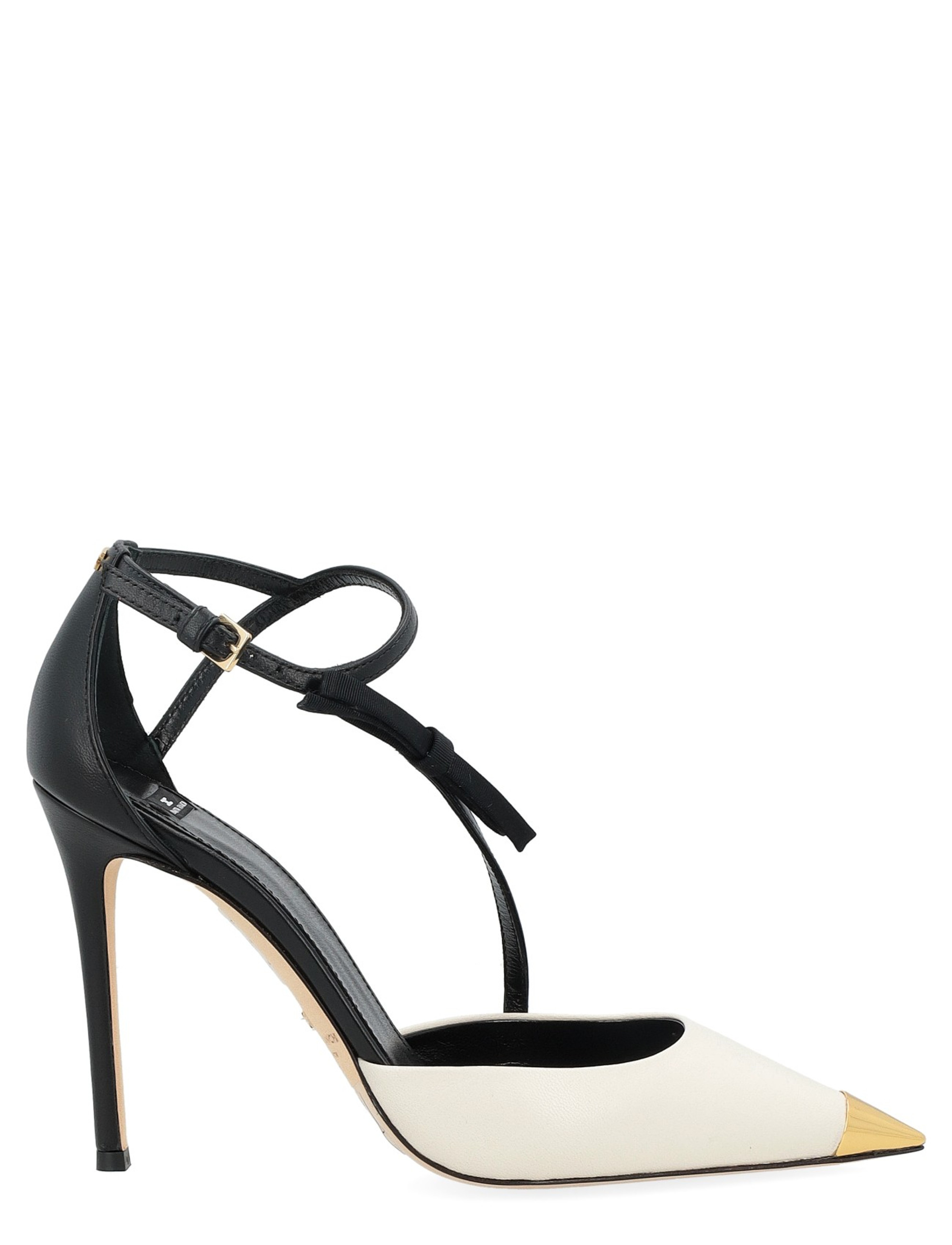 【Elisabetta Franchi】ナッパとラフィアのサンダル Sandalo Elisabetta Franchi in nappa bicolore