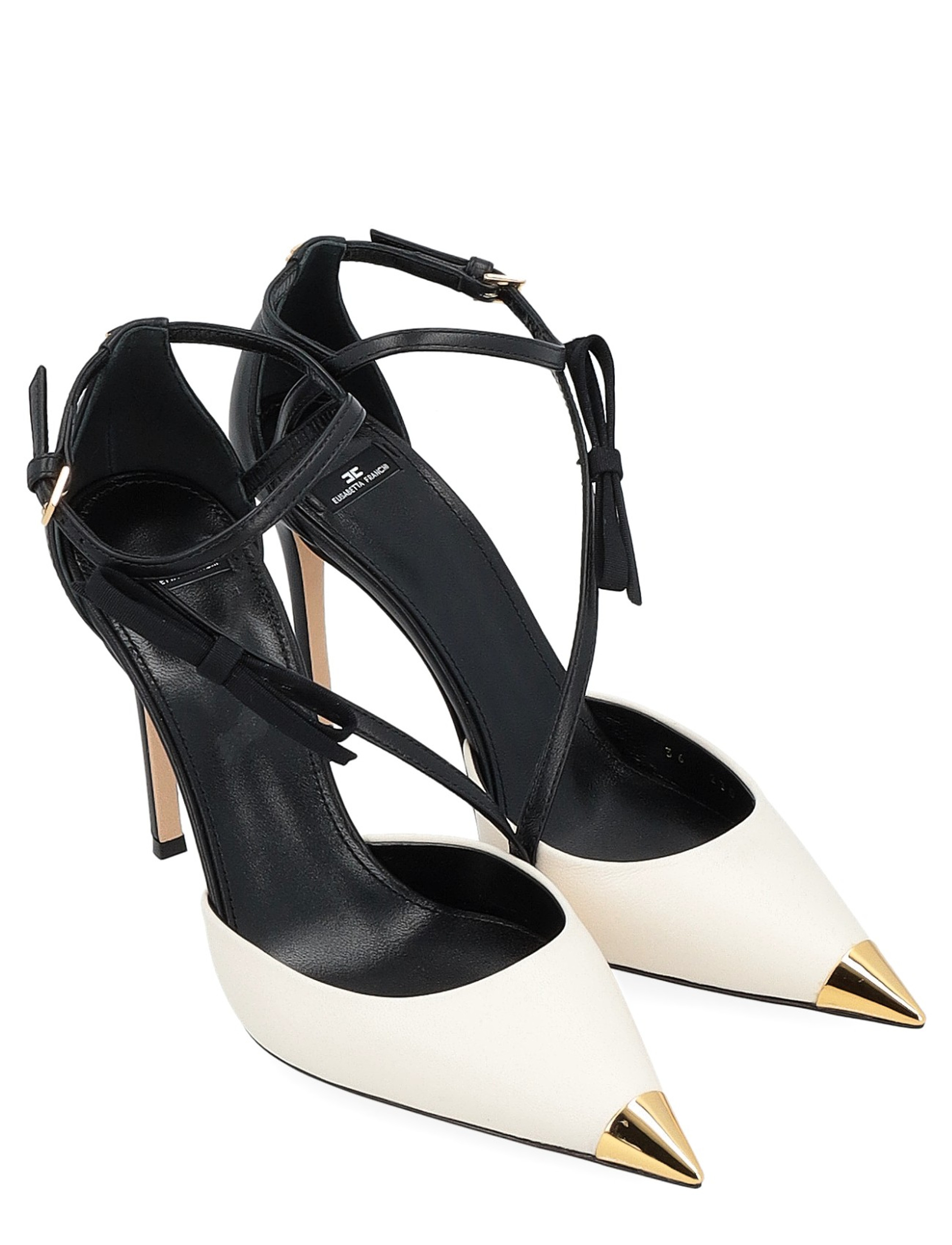 Sandal Elisabetta Franchi in two-tone nappa leather
