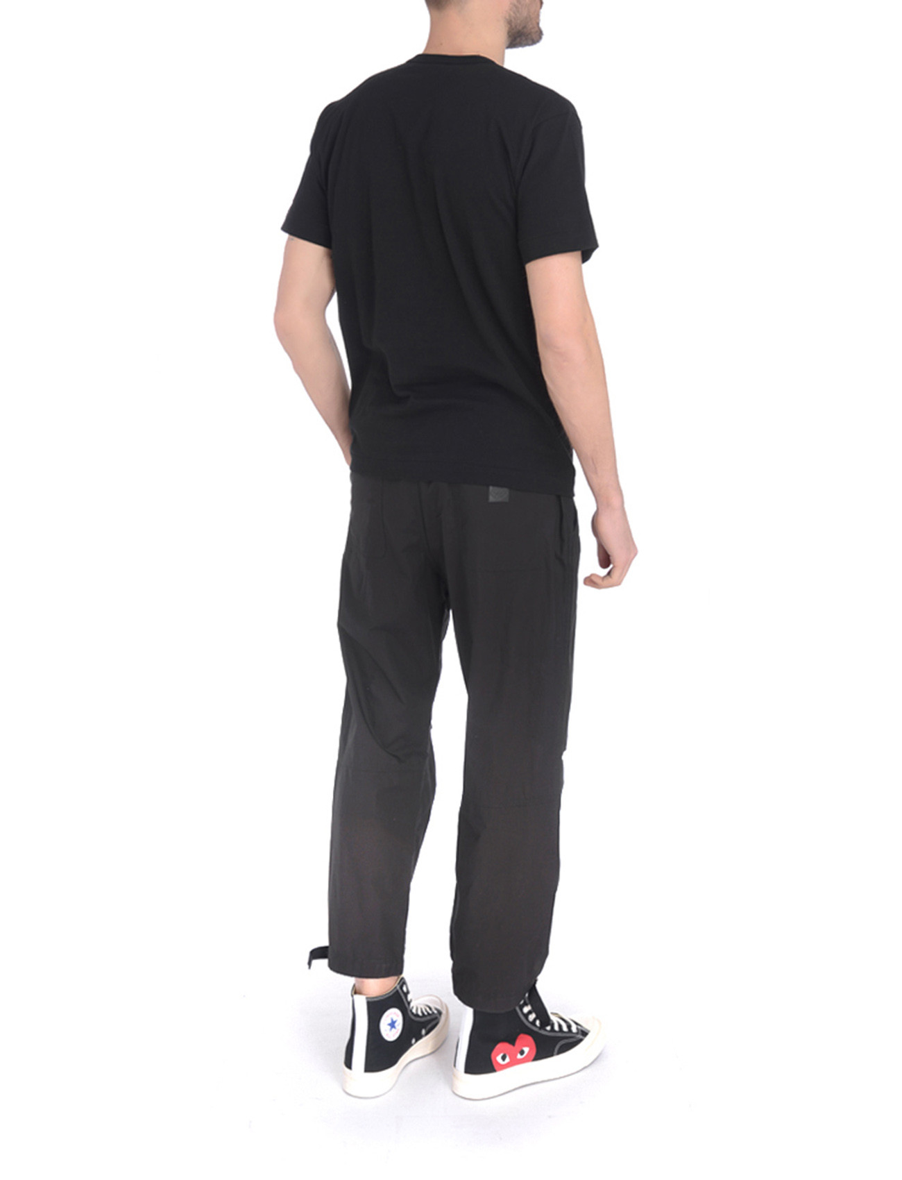 Black Comme Des Garçons Play T-shirt with a black heart patch