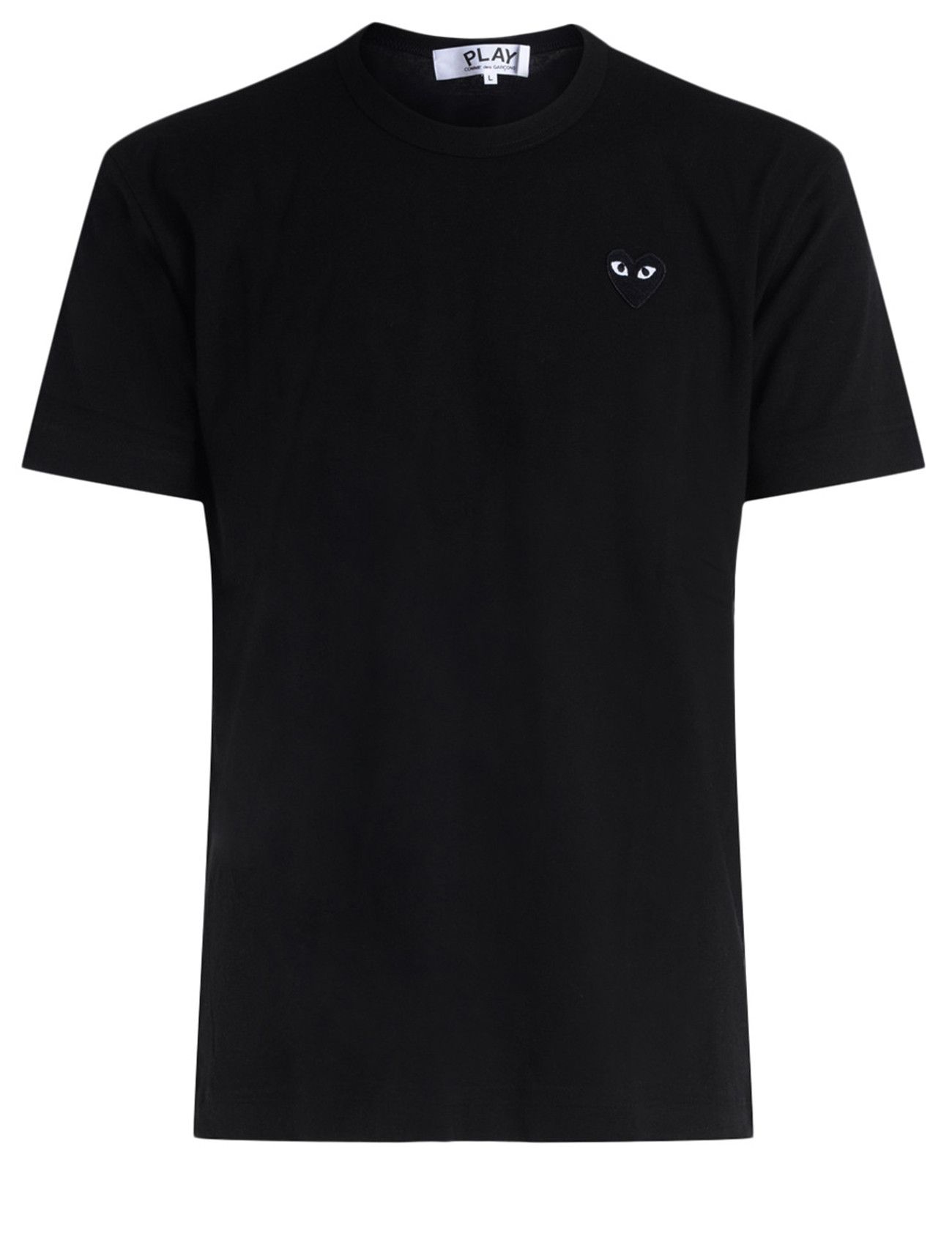 Black Comme Des Garçons Play T-shirt with a black heart patch