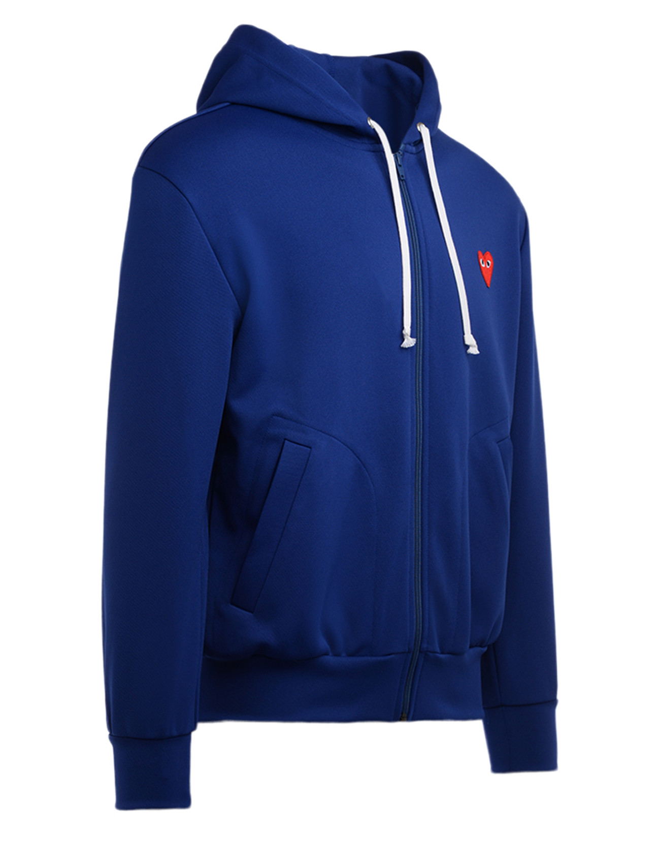 Comme Des Garçons PLAY sweat à capuche bleu avec cœur rouge