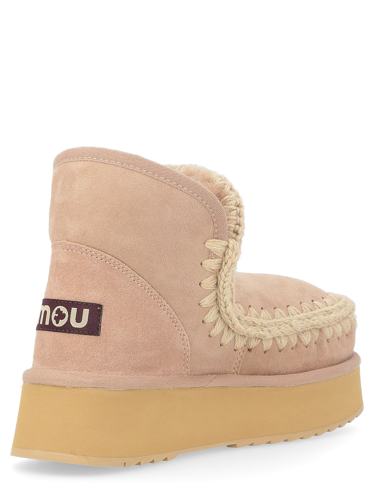 Mou Eskimo platform ankle boots in camel-colored suede